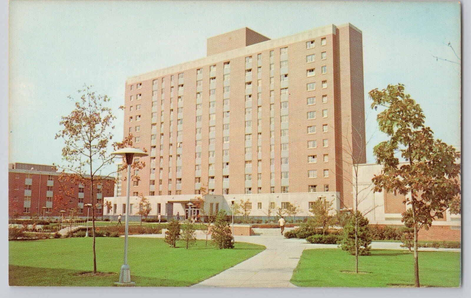 Drackett Tower Chrome Postcard Ohio State University OSU 1965 Curl Drive