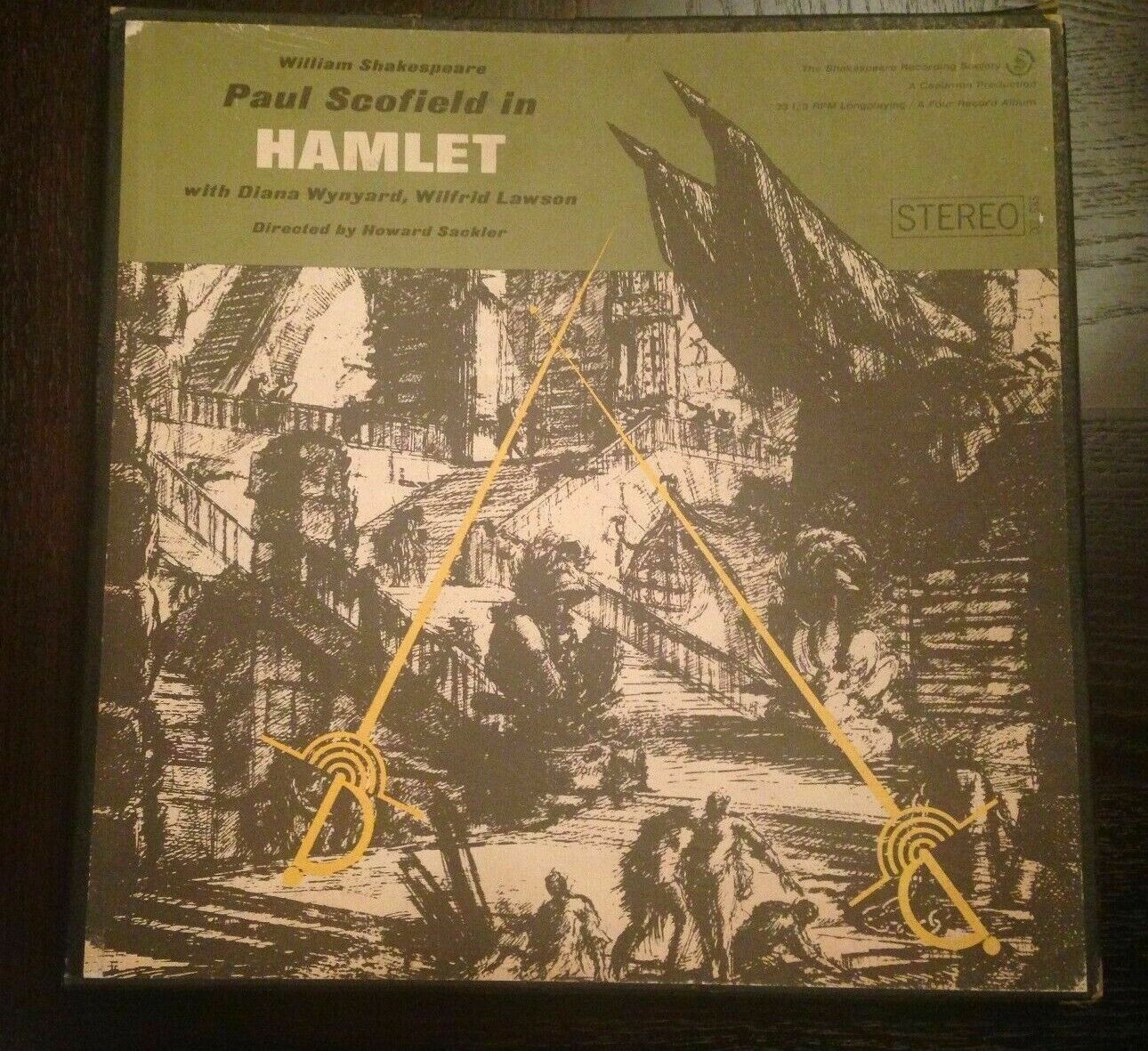 1963 William Shakespeare Paul Scofield in Hamlet Vintage 4 LP's Records Box Set
