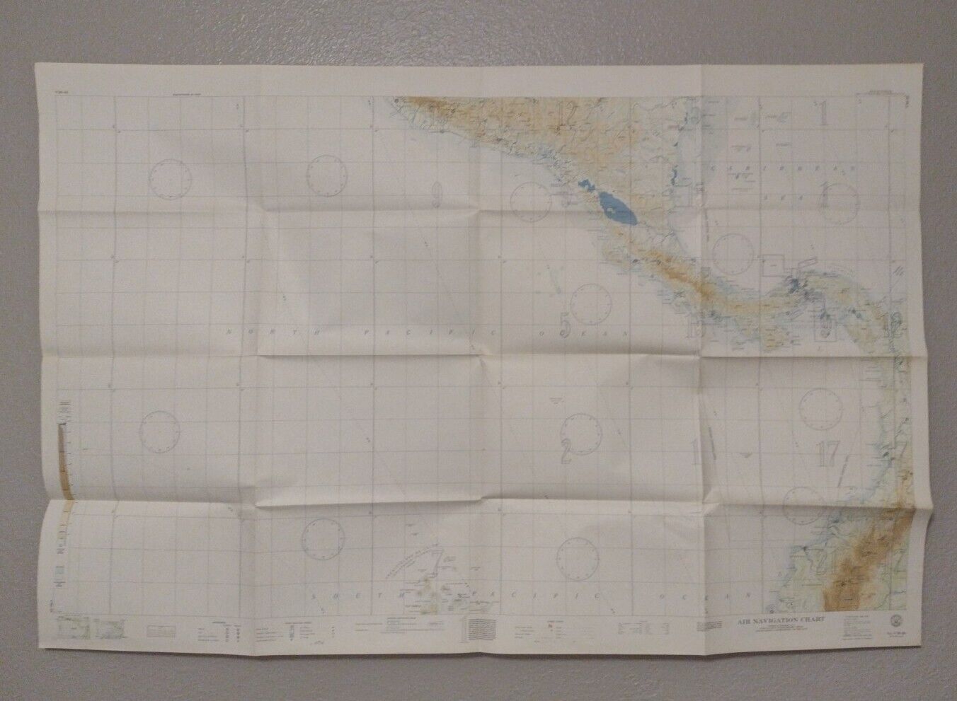 VTG Air Navigation Chart 1955 No. V30-48 Panama  53.5” X 35.5”