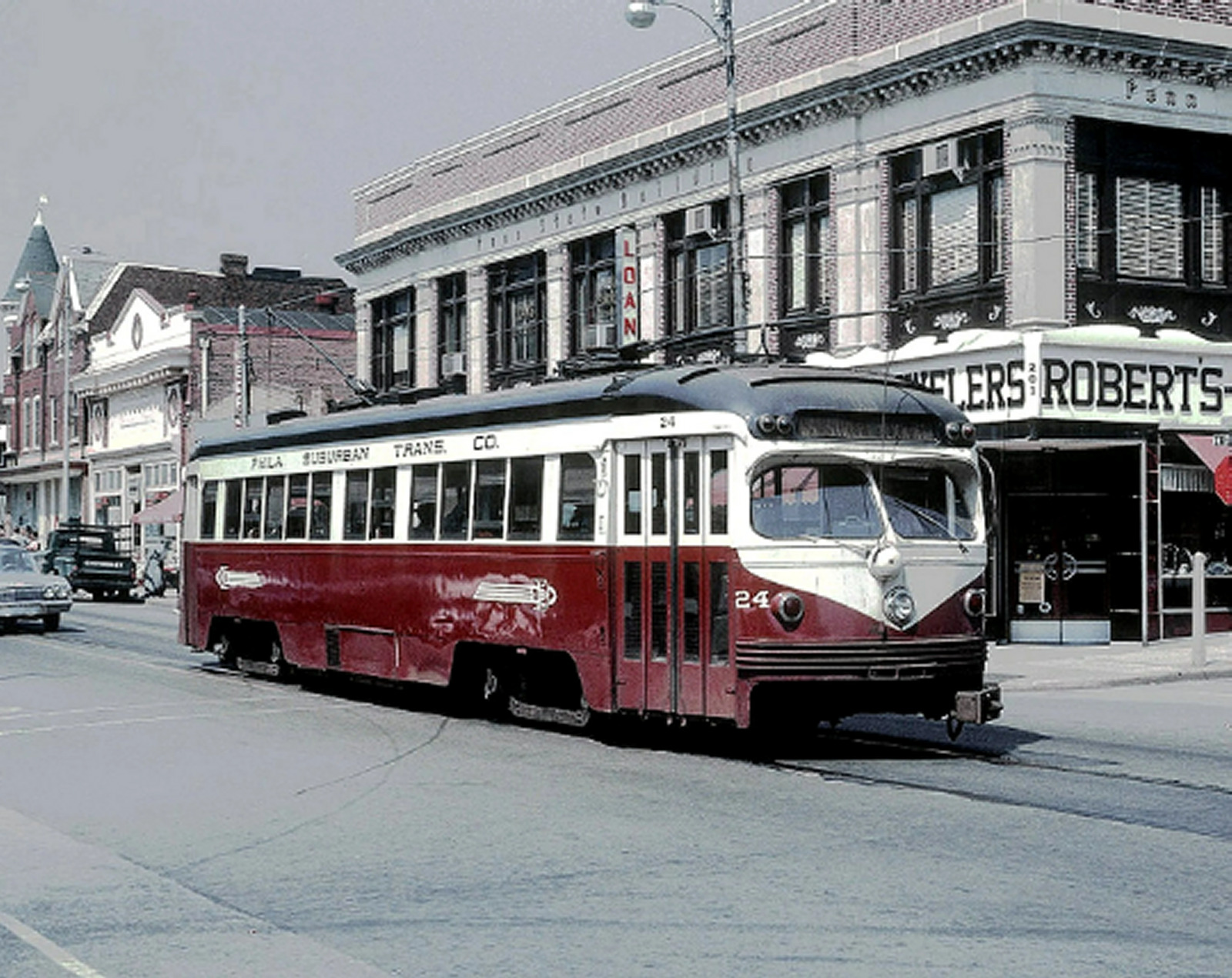 1964 MEDIA PA. Philadelphia Transit Car 8.5X11 Photo