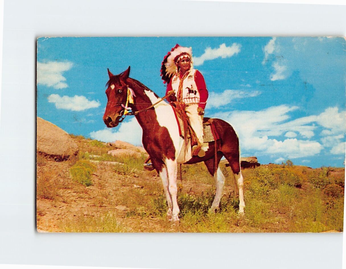 Postcard American Indian Chief USA