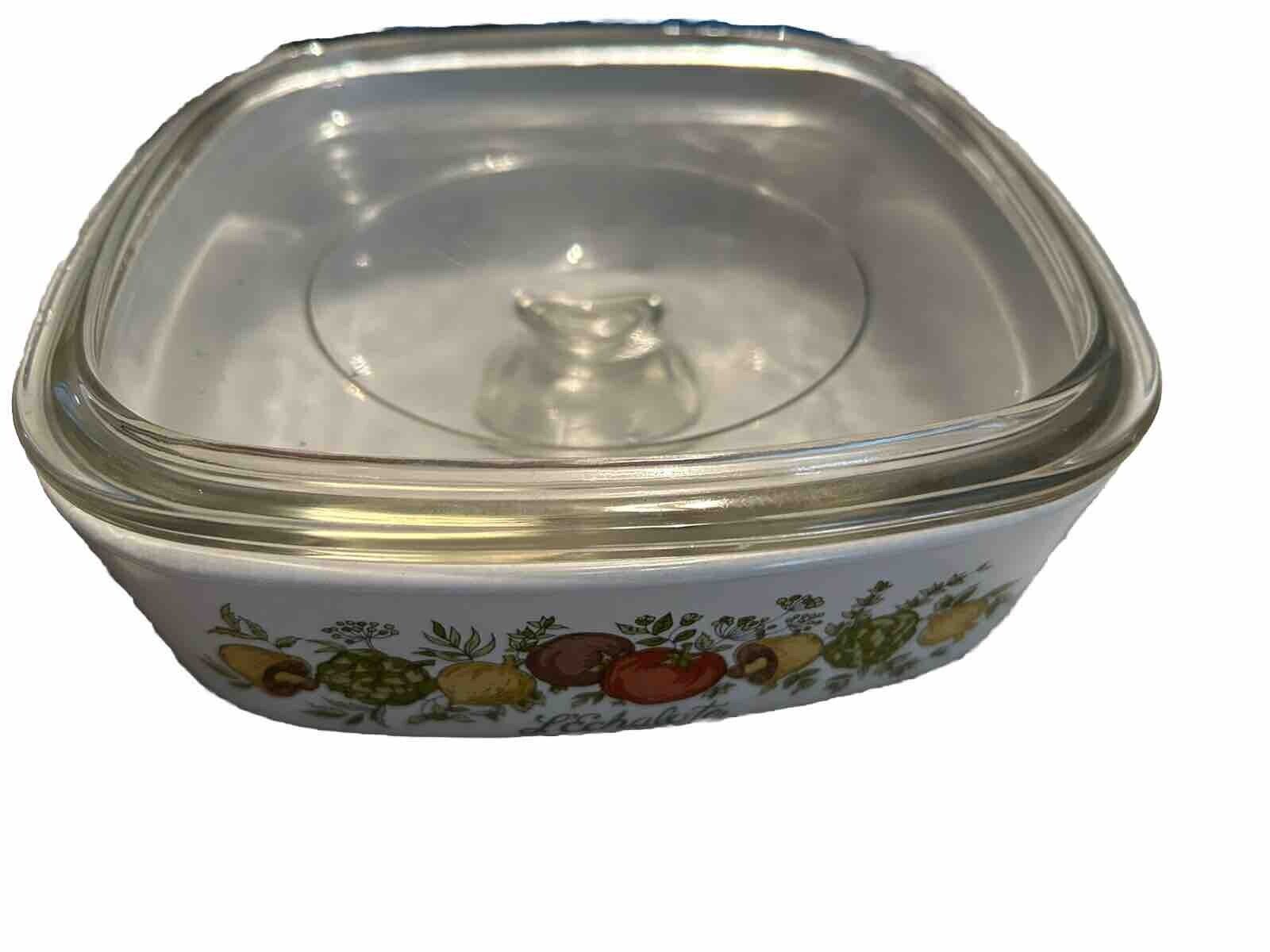 Vintage Corning Ware Spice of Life “L”Echalate La Sauge Casserole Dish With Top 