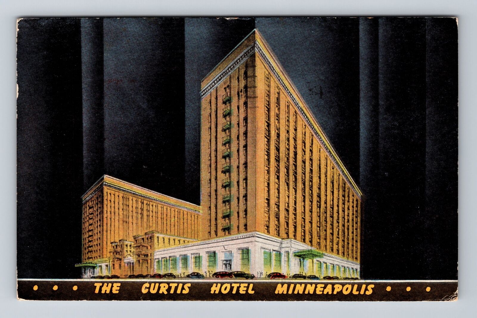 Minneapolis MN-Minnesota, The Curtis Hotel, Advertising Antique Vintage Postcard