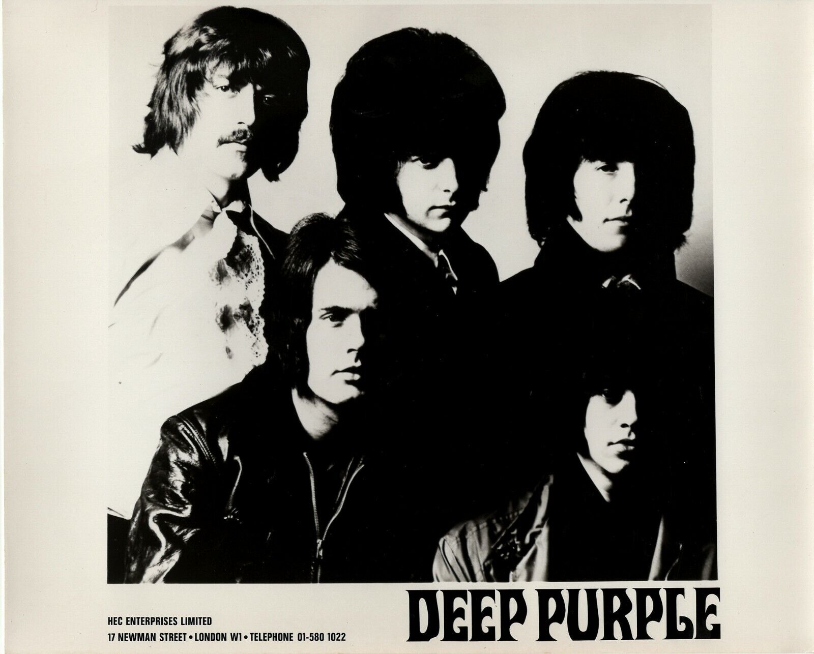 Deep Purple Photo Mark I Original HEC Enterprises Limited Promo 1968
