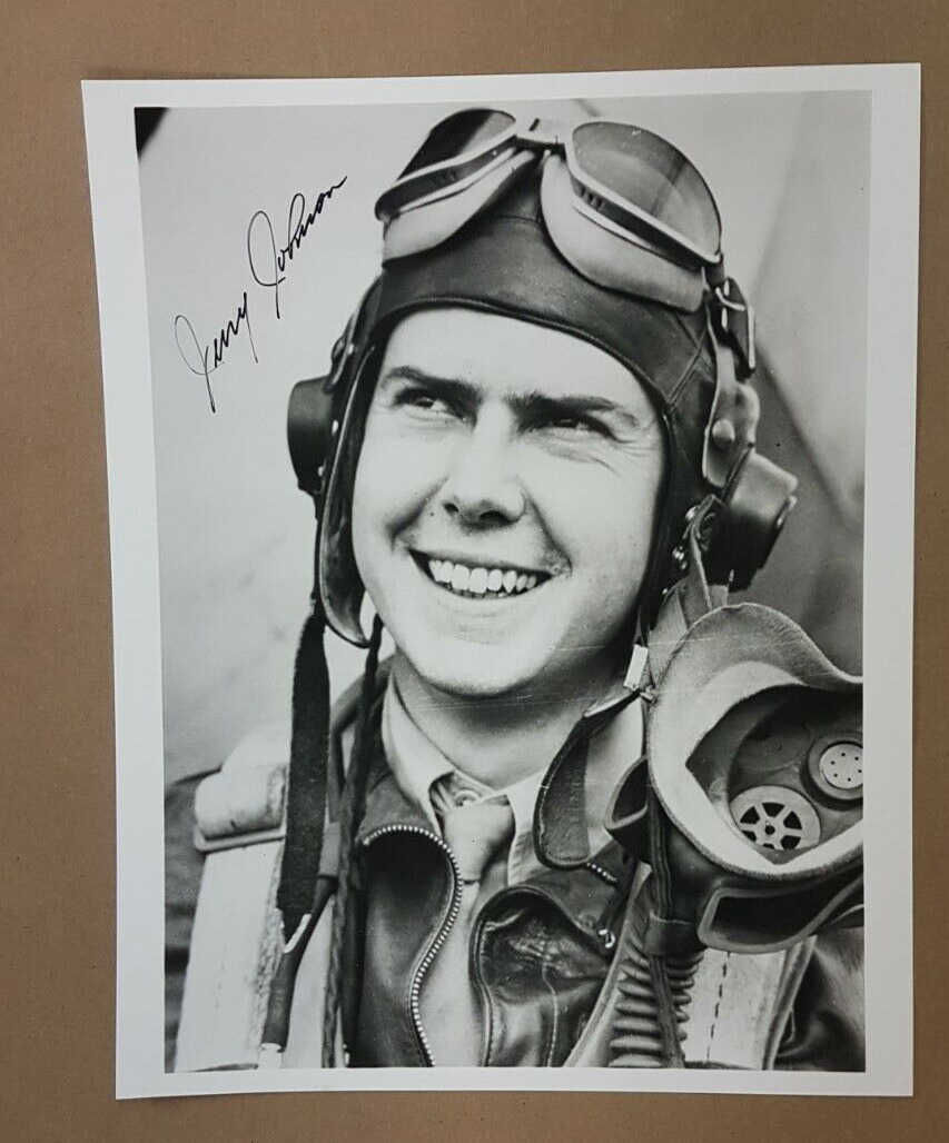 Jerry Johnson Autograph Photo 8x10 Signed MILITARY star