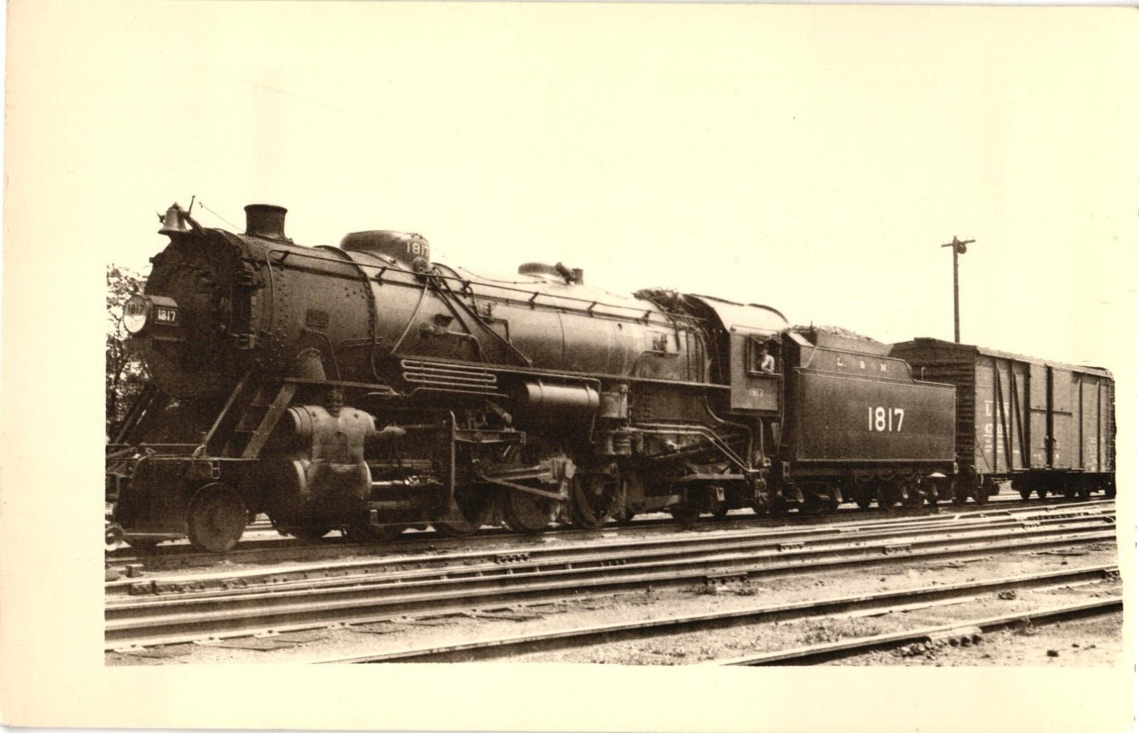 KENTUCKY DeCoursey 1934 Louisville Nashville Rail Train Real Photo Postcard RPPC