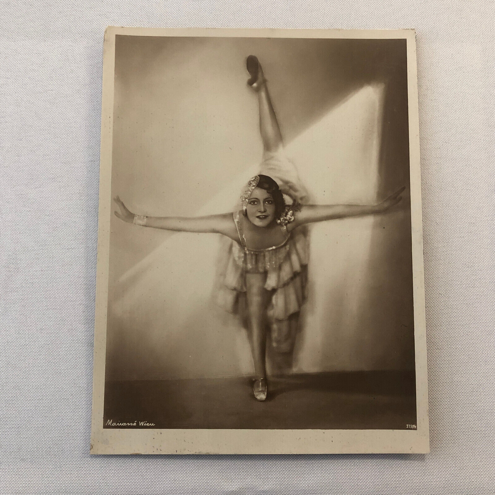 Beautiful Woman Dancer or Circus Performer Photo Photograph Print Vintage