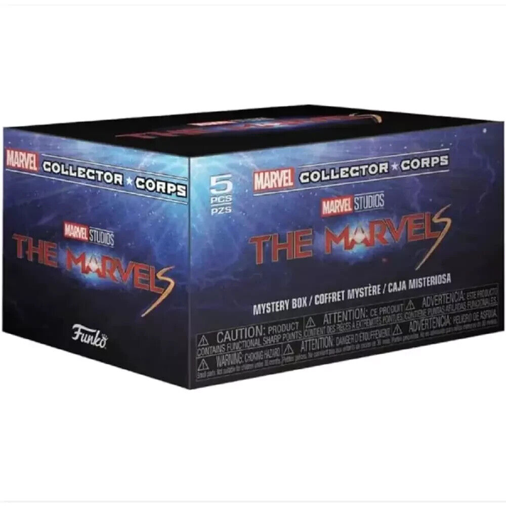 Marvel Collector Corps Box - The Marvels Funko POP #1265, #1266 Shirt Size M