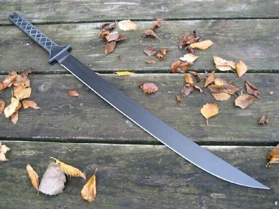 Custom Handmade 30 inches D2 Steel Hunting Sword with leather sheath KN-28