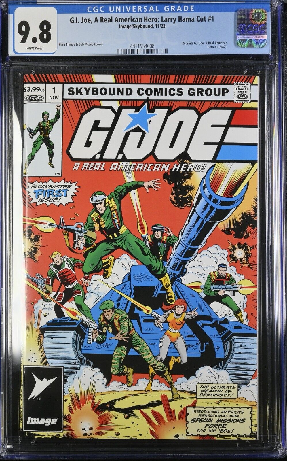 G.I. Joe #1 Larry Hama Cut Variant CGC 9.8 Image Comics 2023