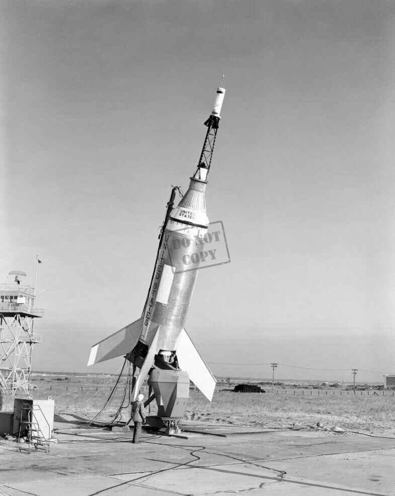 Launching of the Little Joe launch vehicle Mercury Program 8X12 PHOTOGRAPH