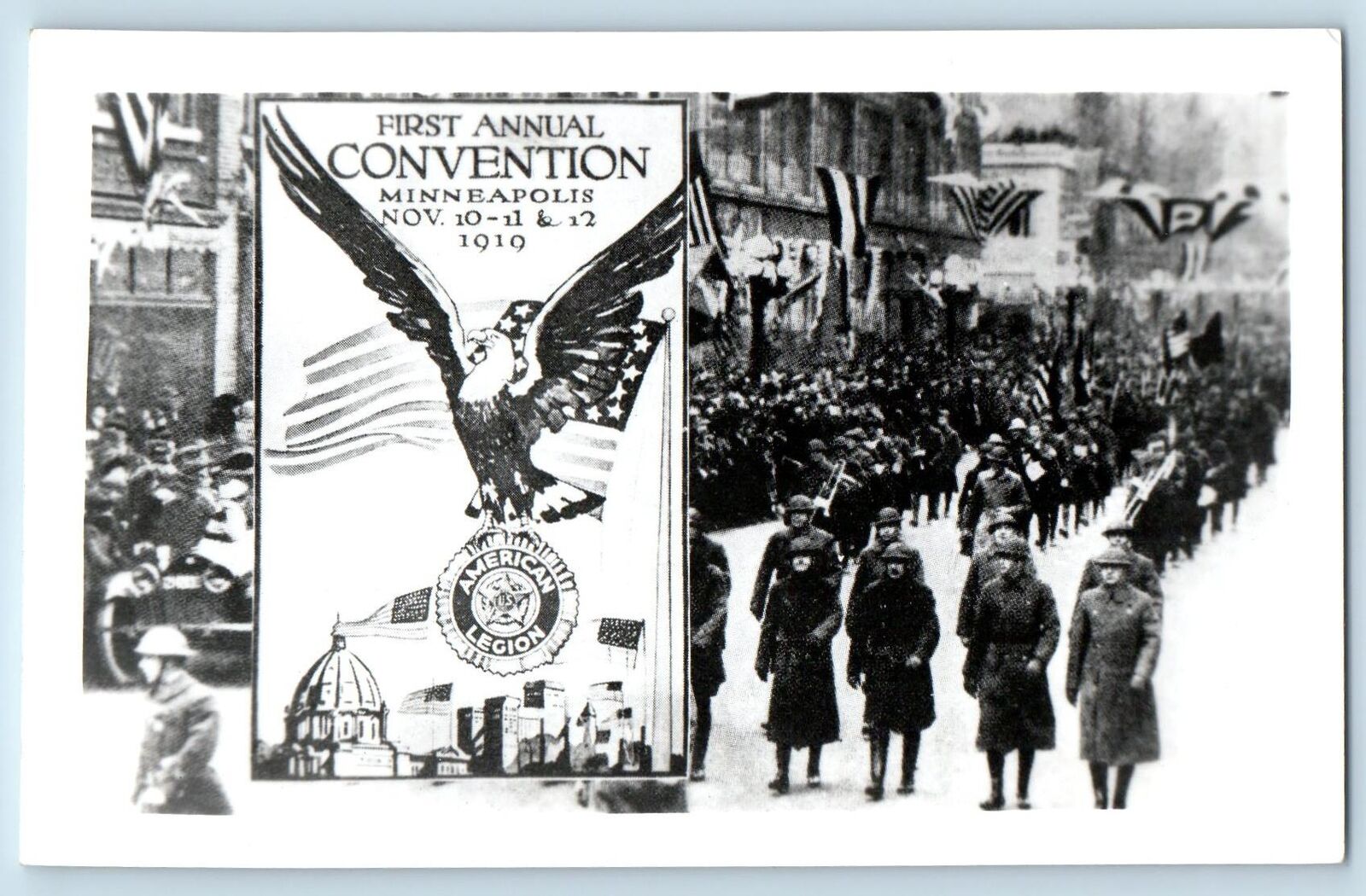 Minneapolis Minnesota MN Postcard First Annual Convention Scene c1920's Antique