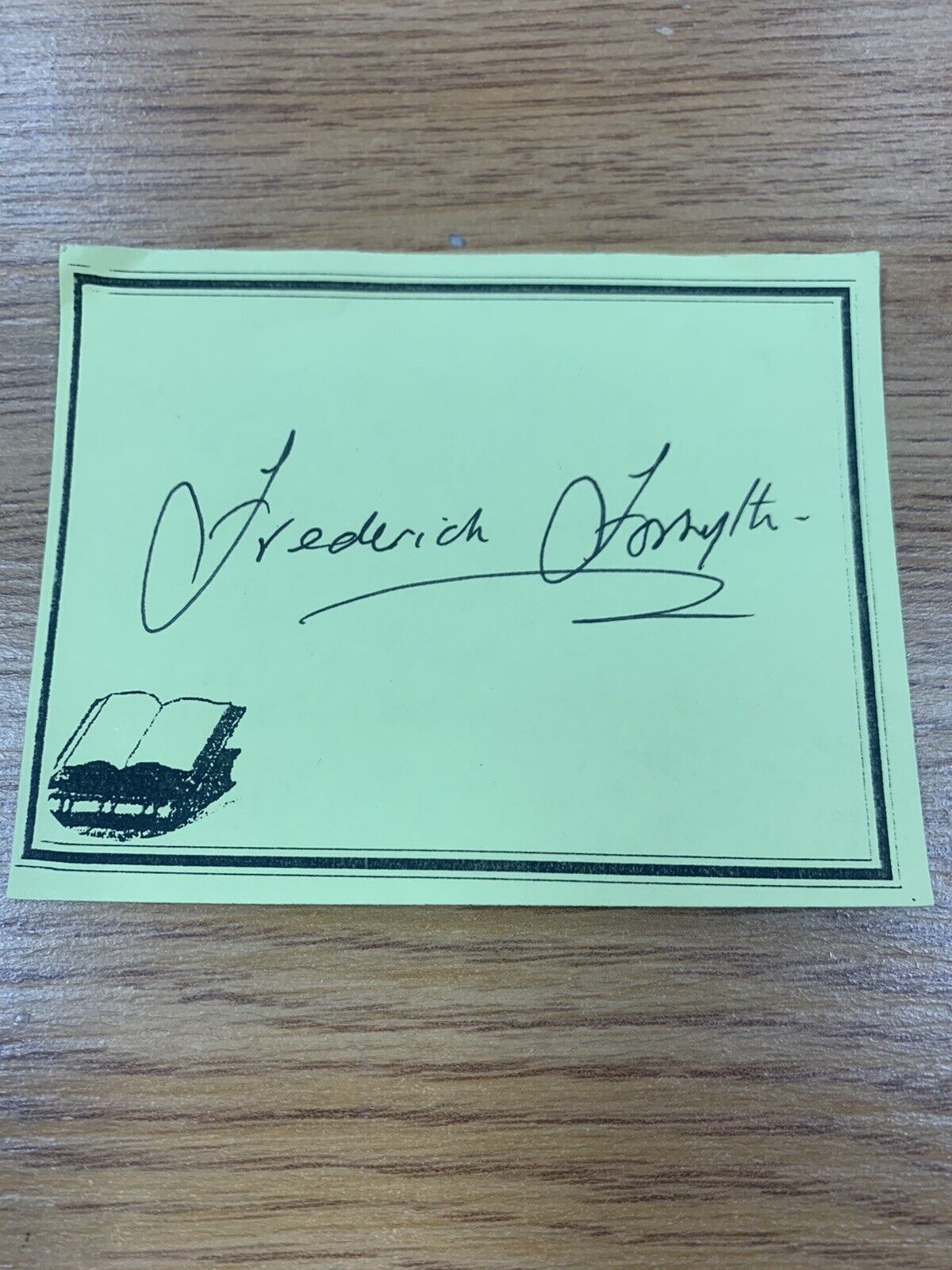 Frederick Forsyth English Novelist And Journalist Signed Bookplate Autographed