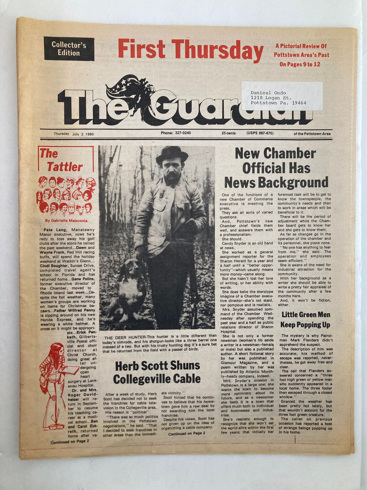 The Guardian Newspaper July 3 1980 New Chamber Officials Has News Background