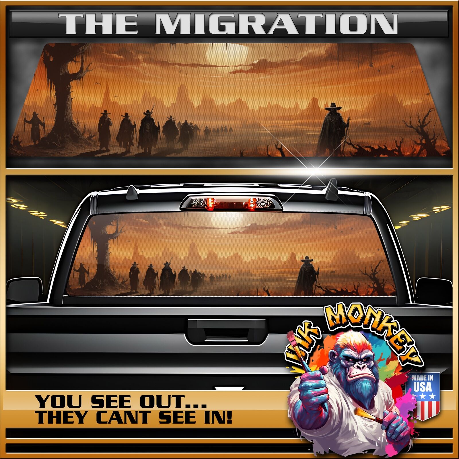 The Migration - Truck Back Window Graphics - Customizable