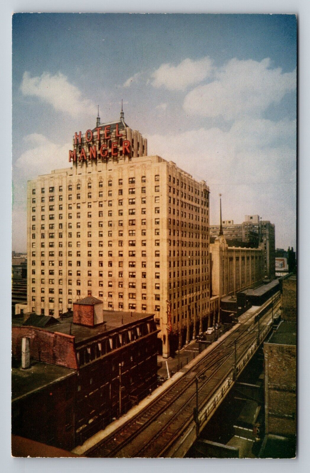 Hotel Manger Boston Massachusetts Vintage Unposted Postcard