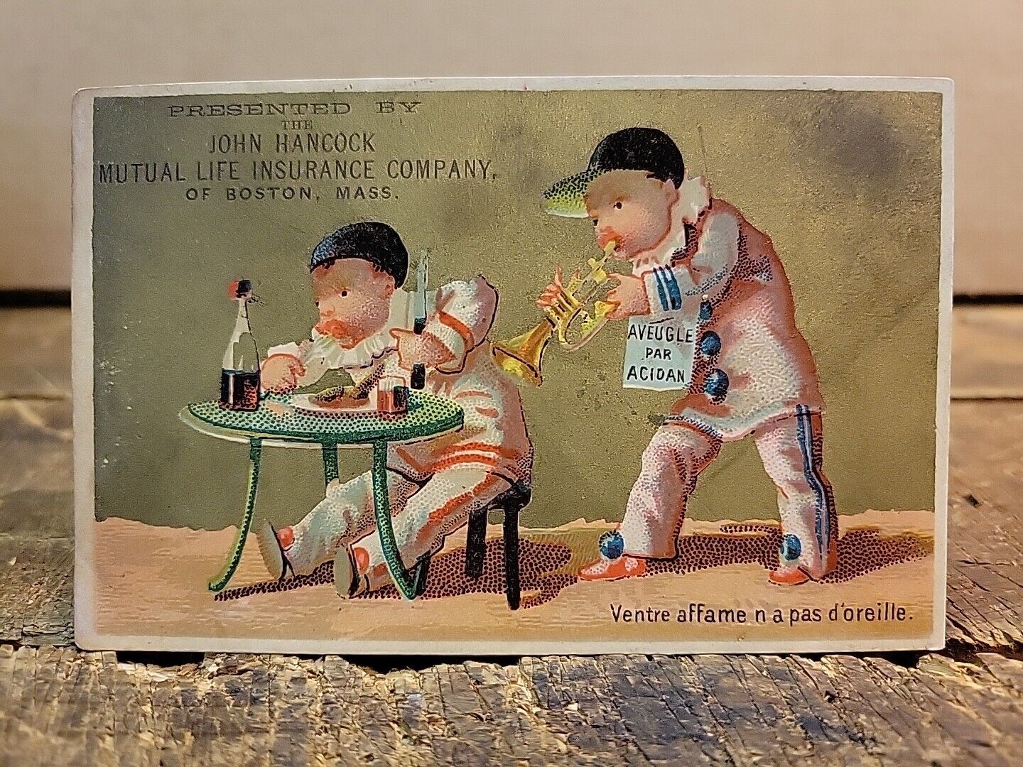 John Hancock-Mutual Life Ins. Co.-Hungry Children - Boston, Mass. - Trade Card
