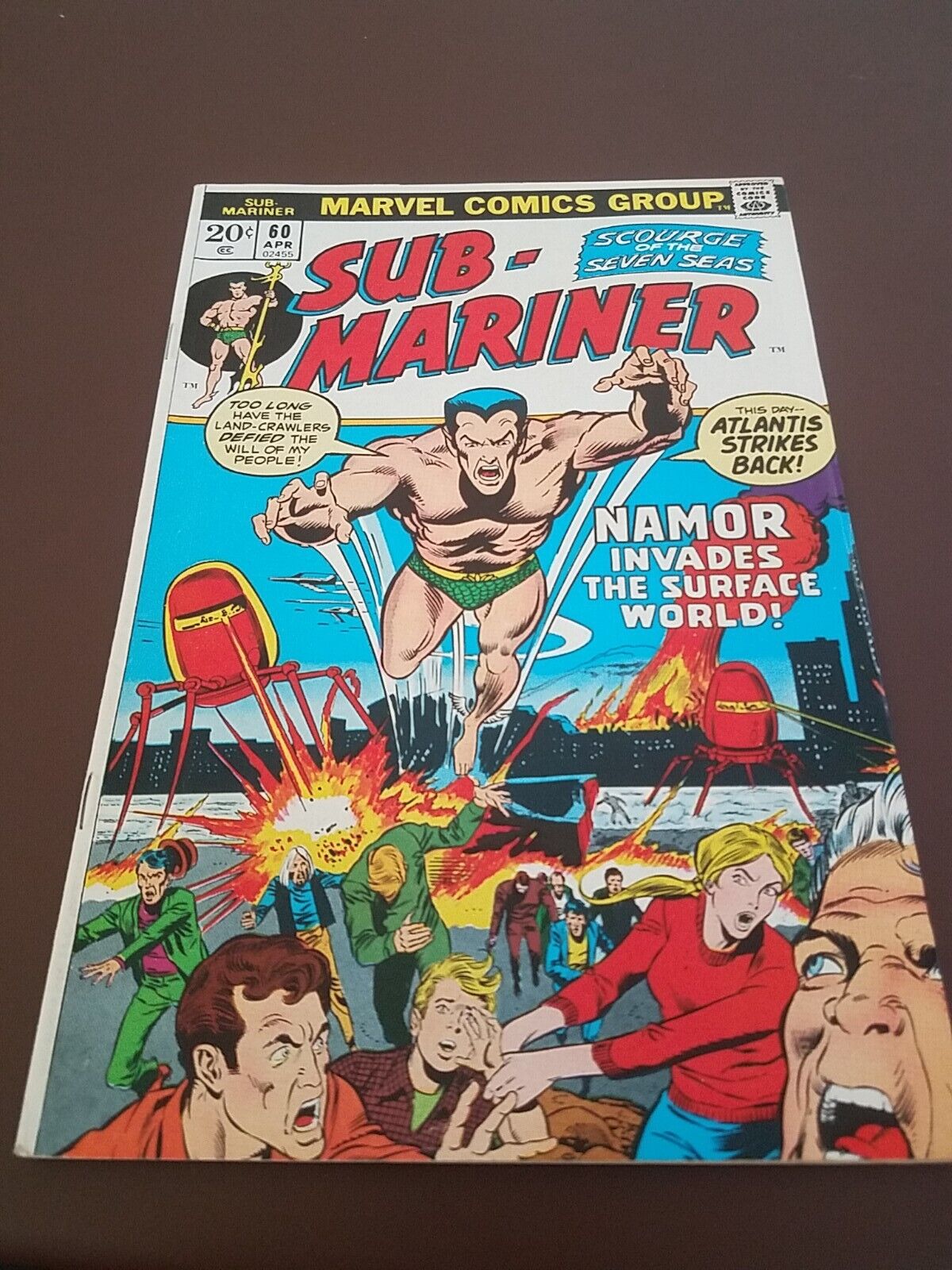 Sub-Mariner #60 - Namor Invades The Surface World 4.5 VG- 1973