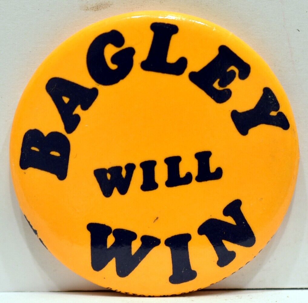 1960 William Bagley Will Win Marin Sonoma County California Assembly Pinback