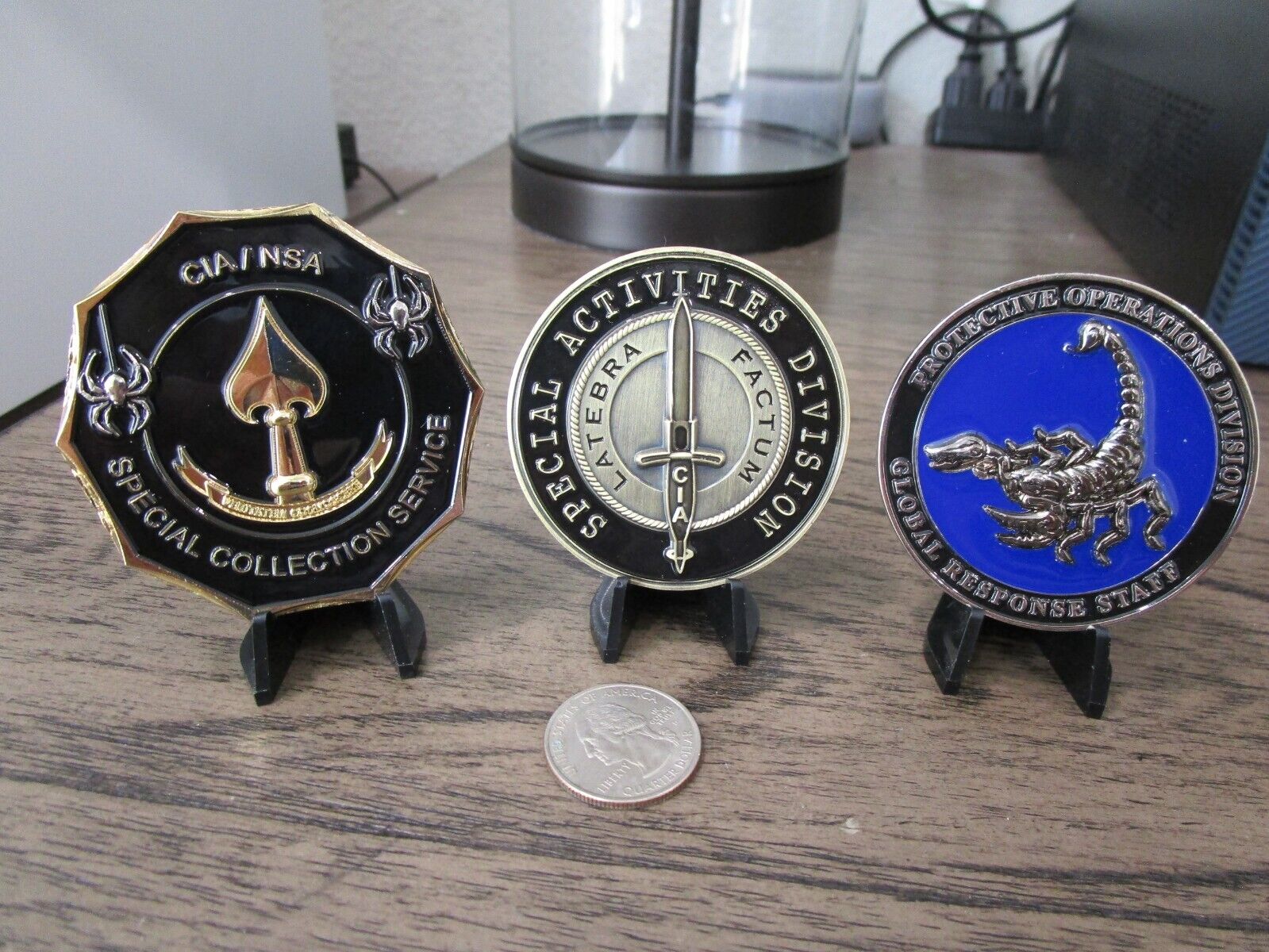 3 CIA Challenge Coins SAD Grim Reaper SCS NSA GRS Global Response Staff
