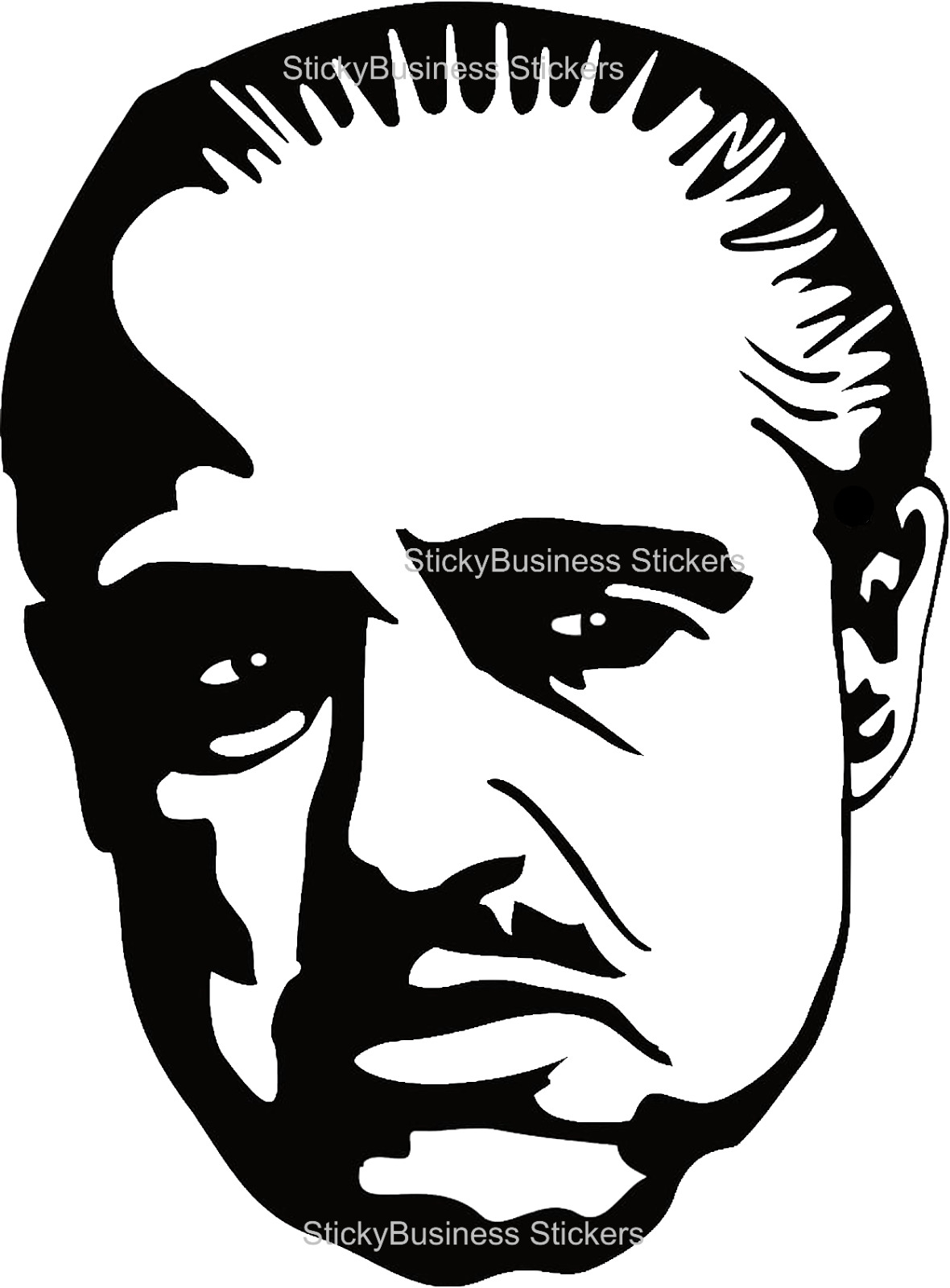 The Godfather Sticker Marlon Brando Vito Corleone Silhouette 3 inch Sticker