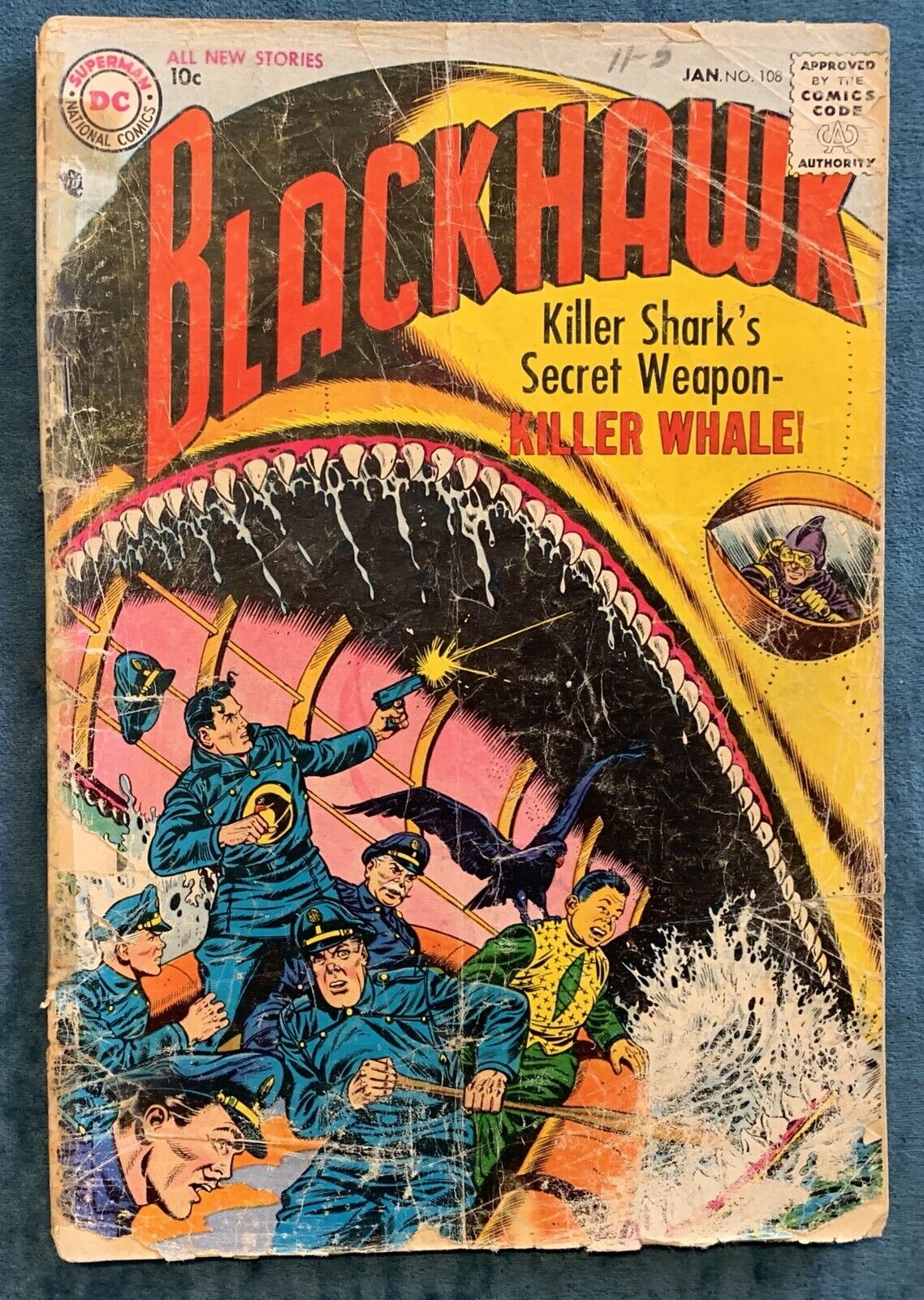 Blackhawk #108  Jan 1957   Low Grade  1st DC Issue