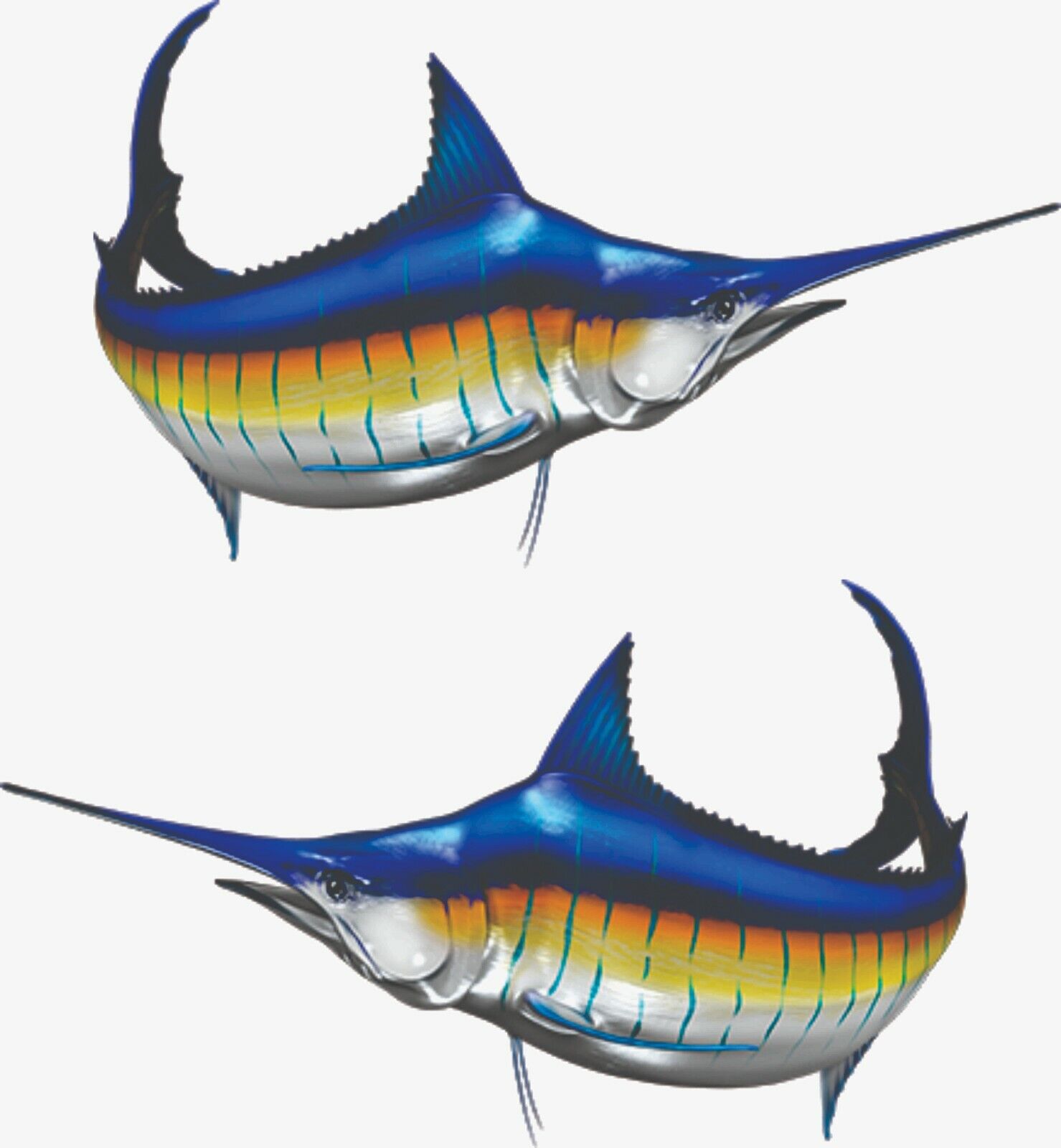 Blue Marlin Fish Fishing Auto Boat Car Truck Trailer Graphics Decal Stickers 24\