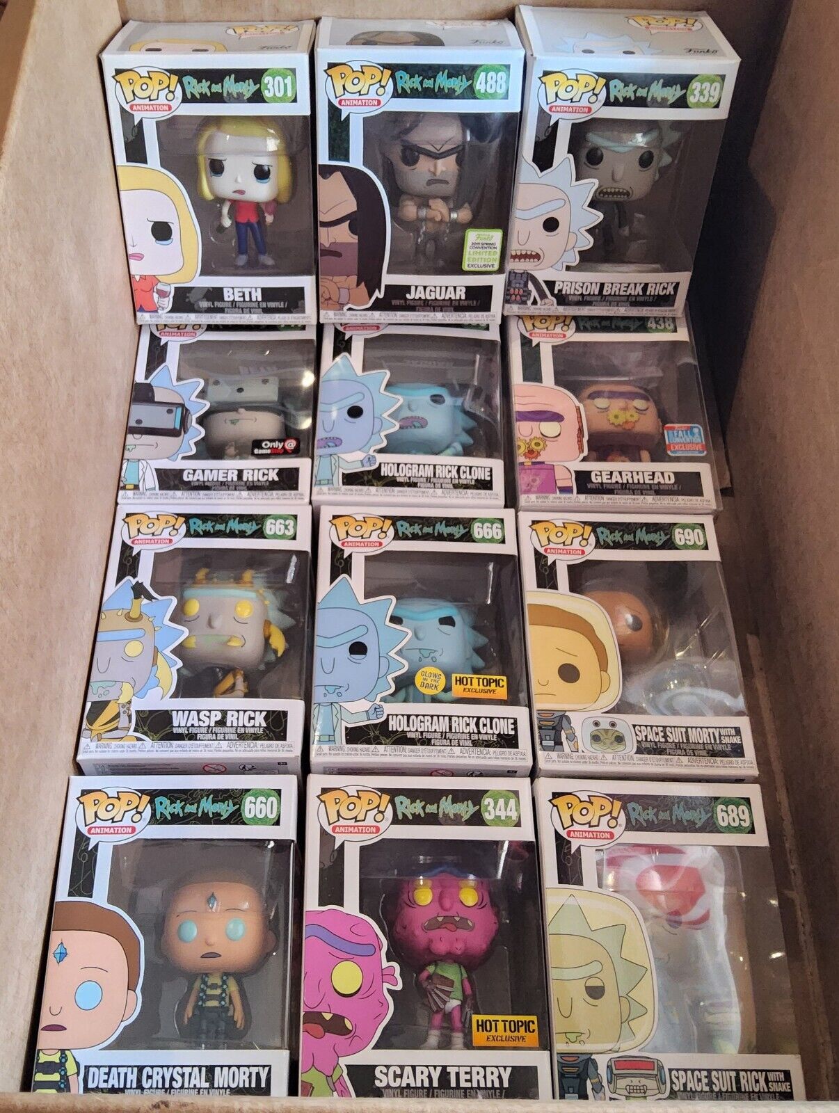 Rick and Morty funko pop lot of 12 with Exlusives