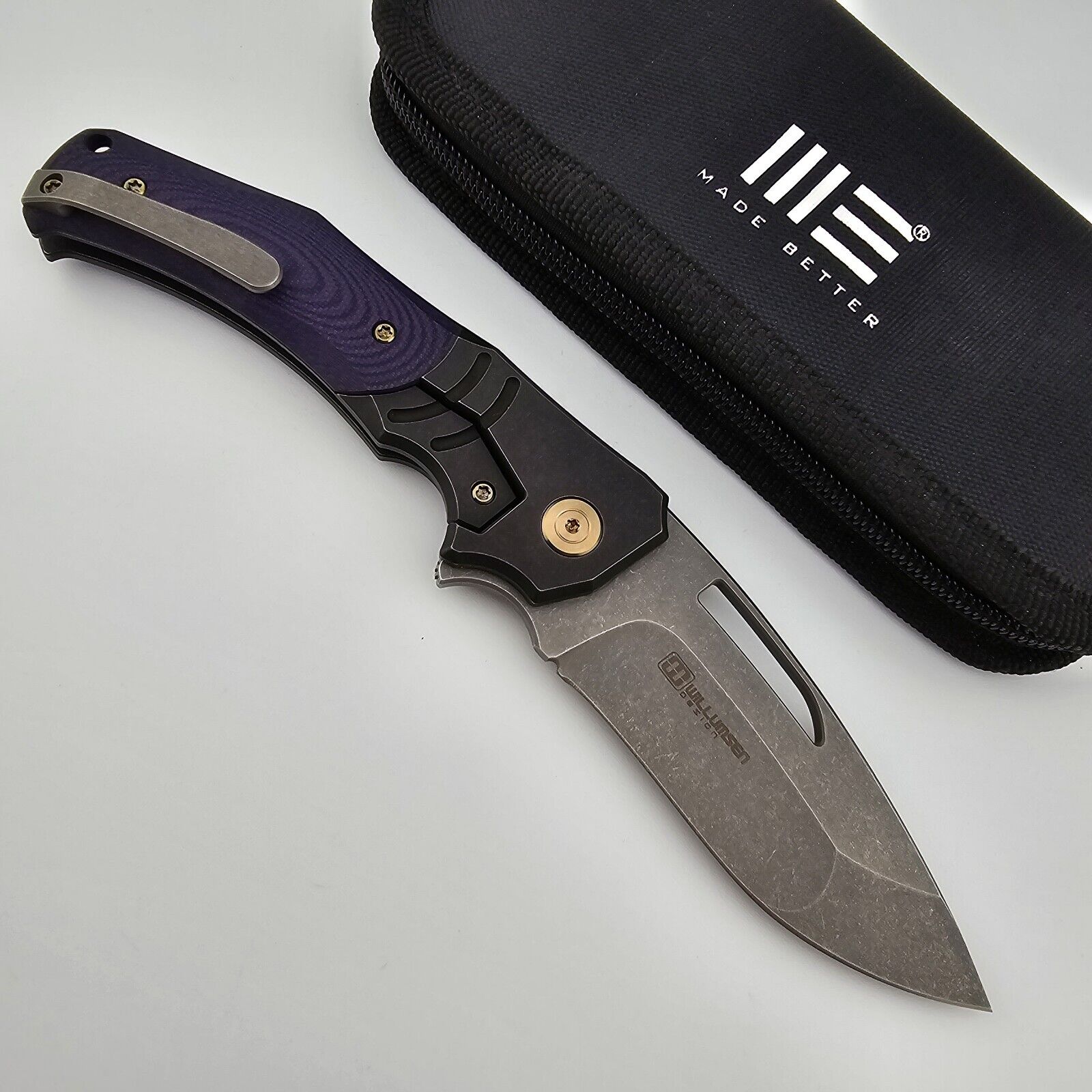 WE Knife Co JIXX Folder Mikkel Willumsen Titanium Handles w/ G10 M390 Blade 904B
