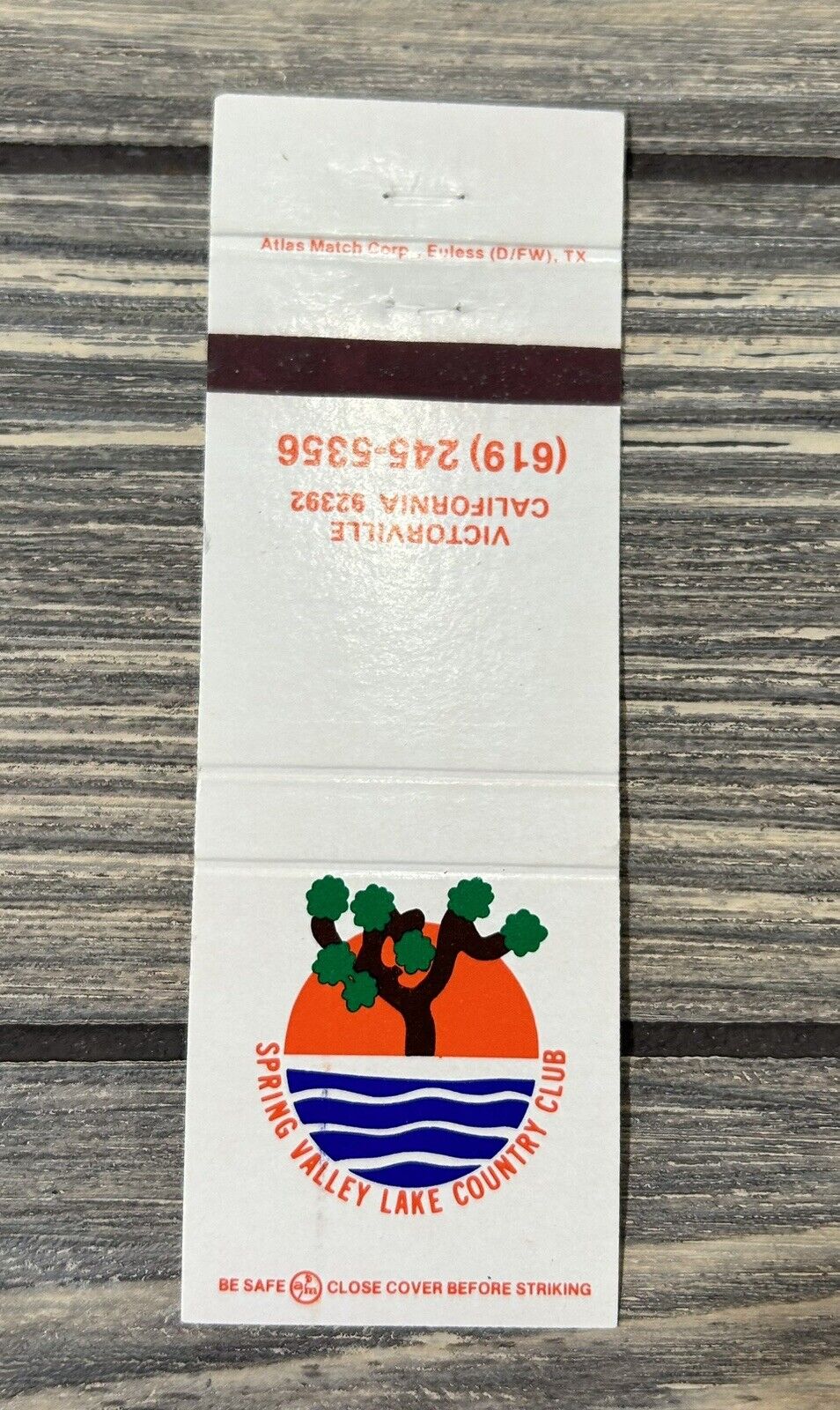 Vintage Spring Valley Lake Country Club Matchbook Cover Victorville