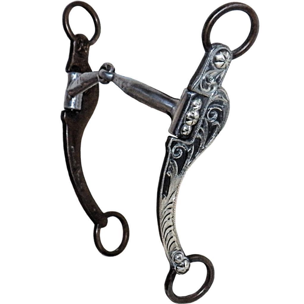 Retired Gist Classic Equine Engraved Floral Shank Argentine Smooth Snaffle Bit