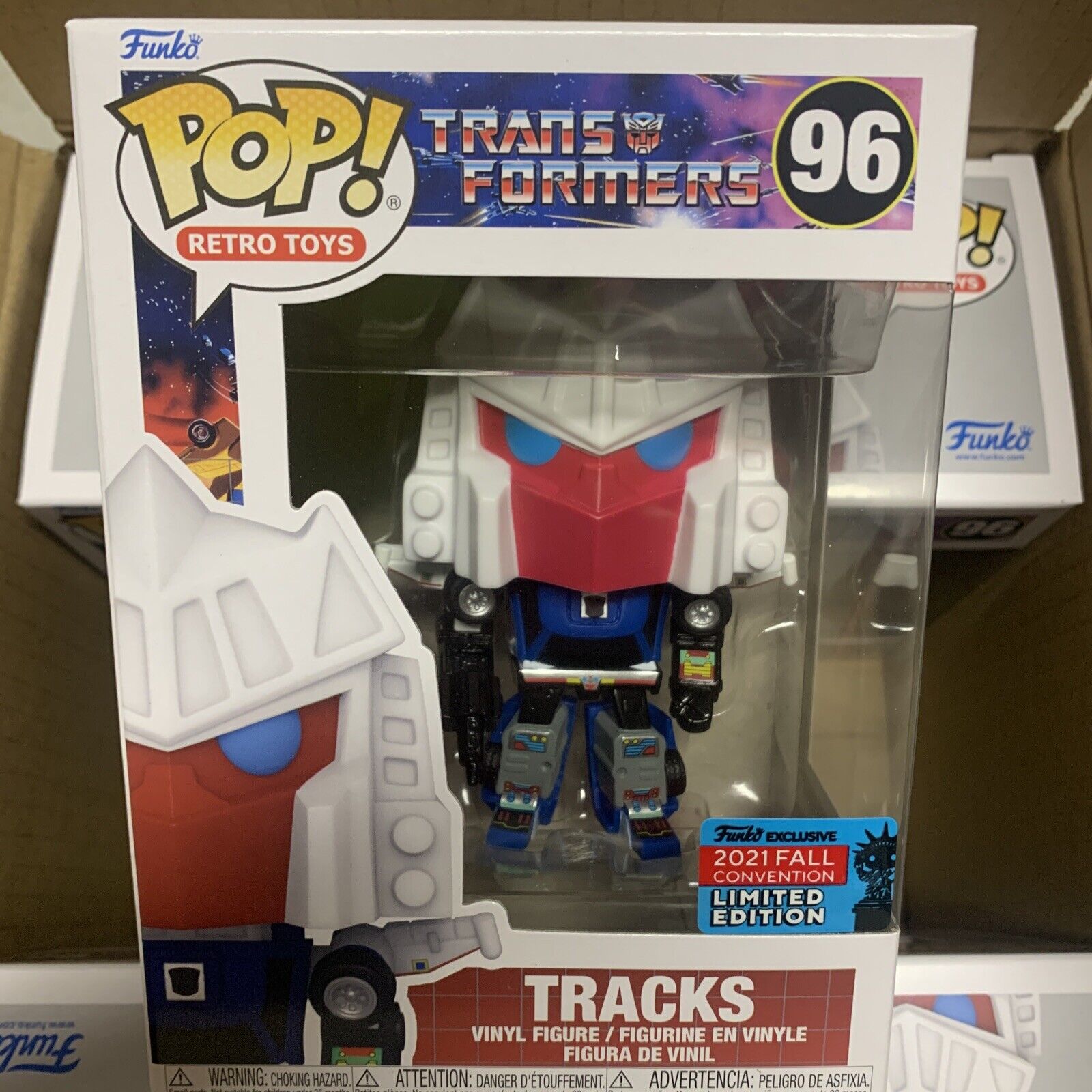Funko Pop Transformers TRACKS Vinyl Figure #96 Retro Toys 2021 ECCC NYCC