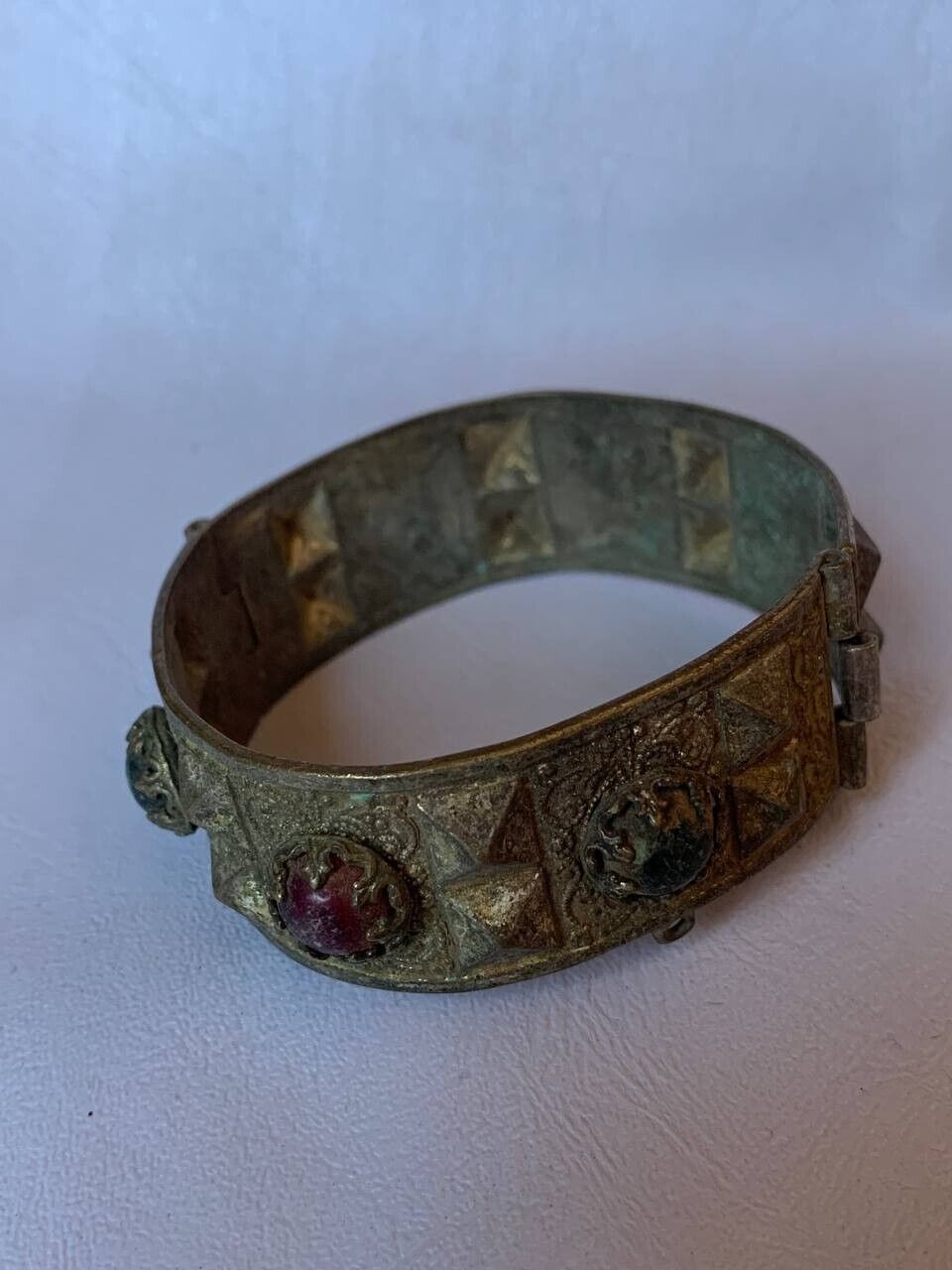 EXTREMELY VERY STUNNING RARE ANCIENT ROMAN BRACELET ENGRAVING BRONZE AUTHENTIC