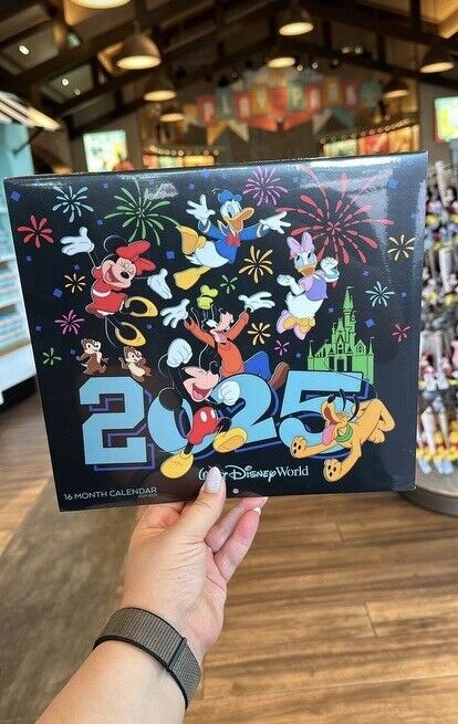 Disney Parks 2024 2025 Walt Disney World Full Color Calendar 16 Month Mickey New