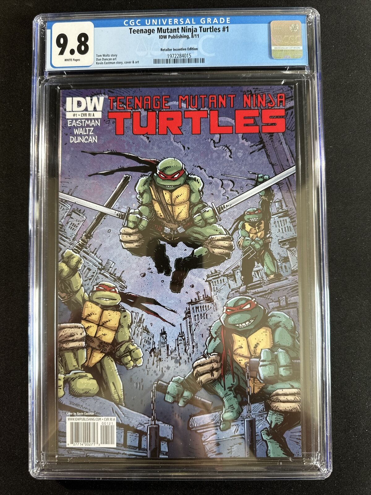 Teenage Mutant Ninja Turtles #1 Cover RI Retailer Variant IDW 1st 2011 TMNT