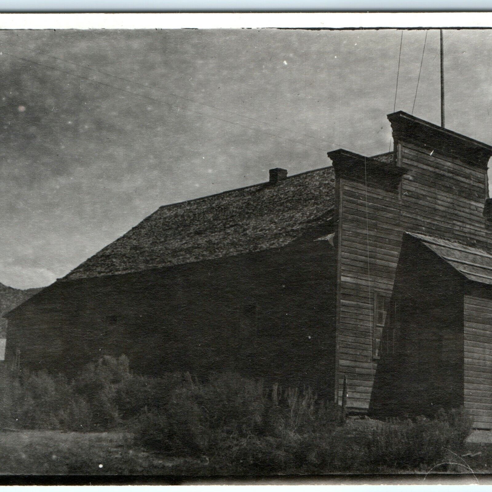c1910s Random Old Western Building RPPC Real Photo Postcard Desert Building A48
