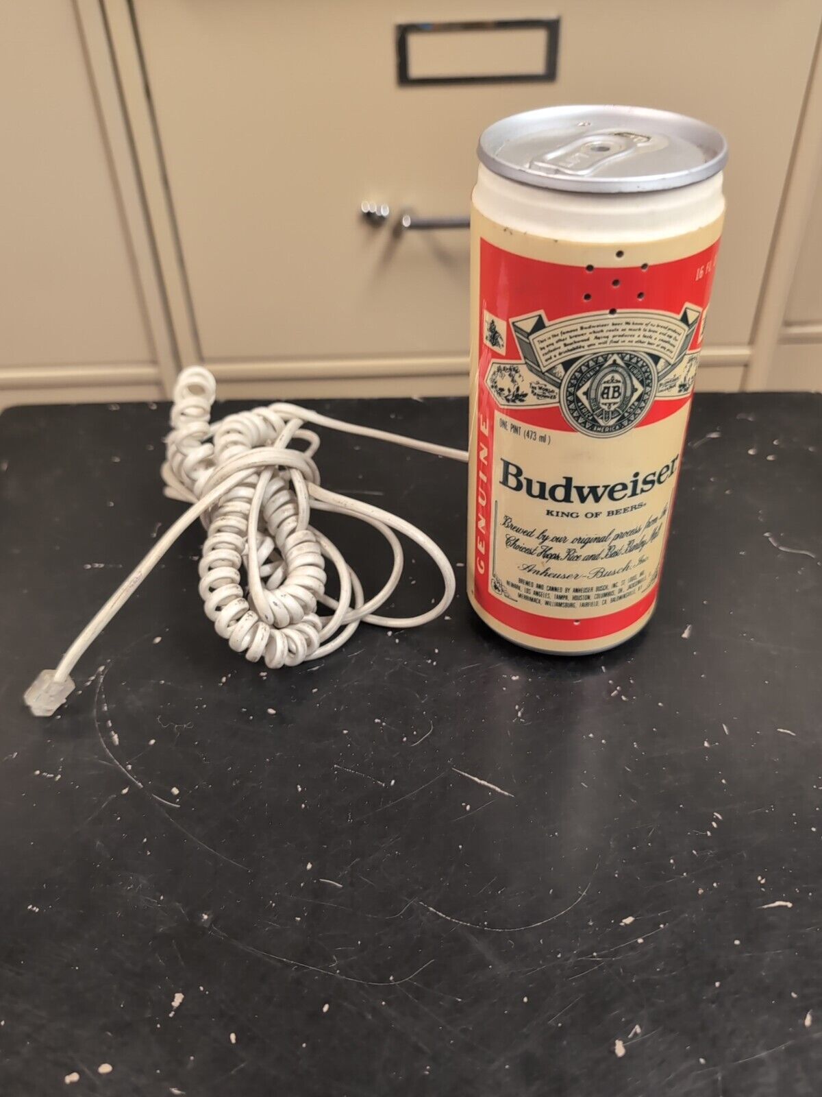 Vintage 1980s Collectible Budweiser Beer Can Telephone 