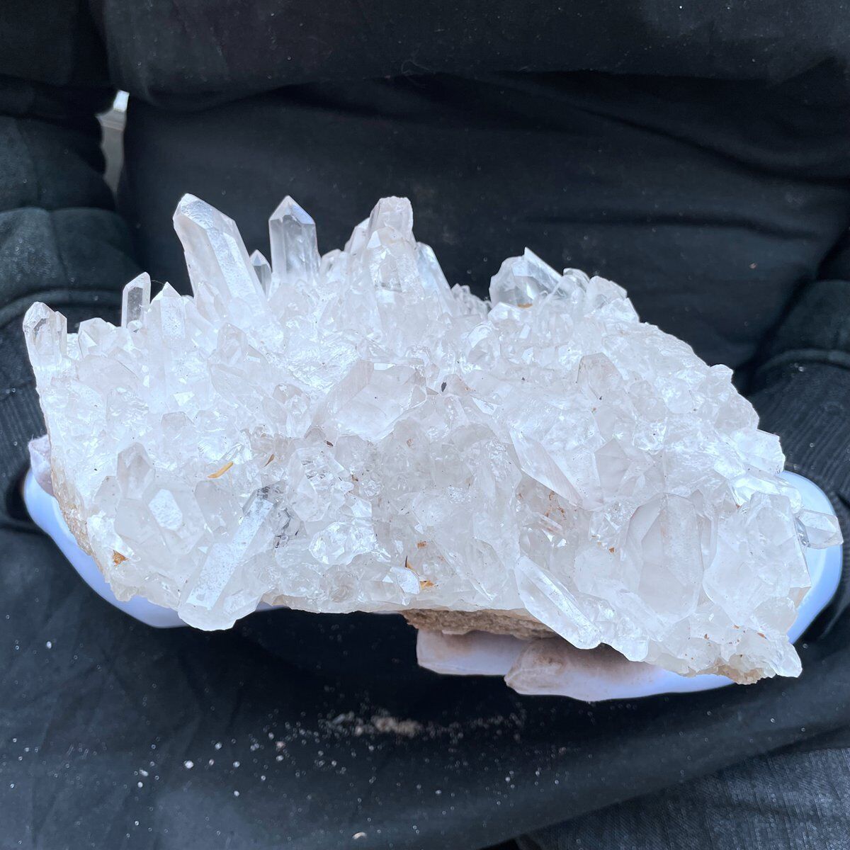 6LB Natural clear quartz white crystal cluster backbone mineral specimen