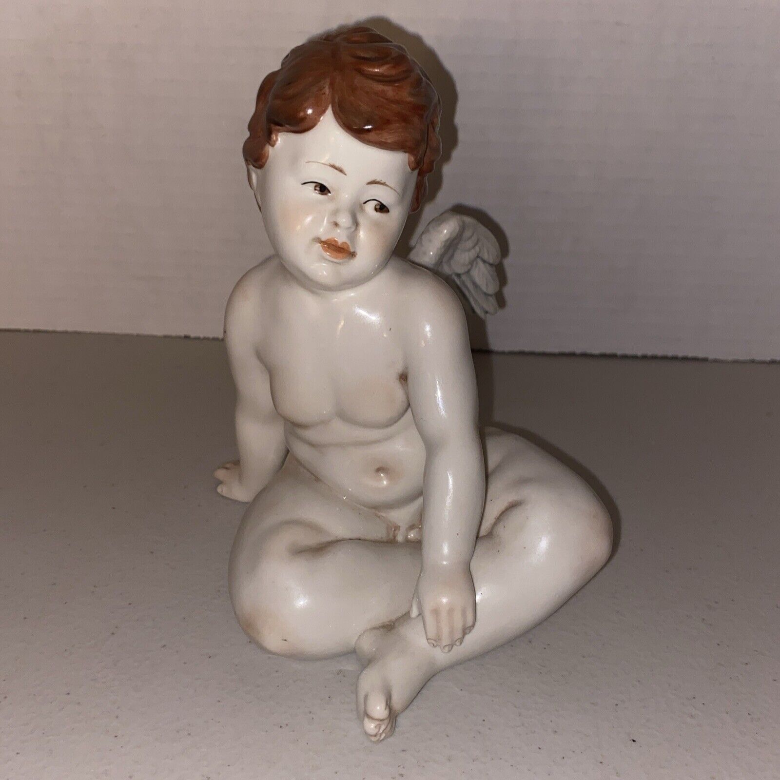 Stunning Vintage Cherub Figurine by Grupo Galos Made in Spain 8720 6” Tall & 5”W