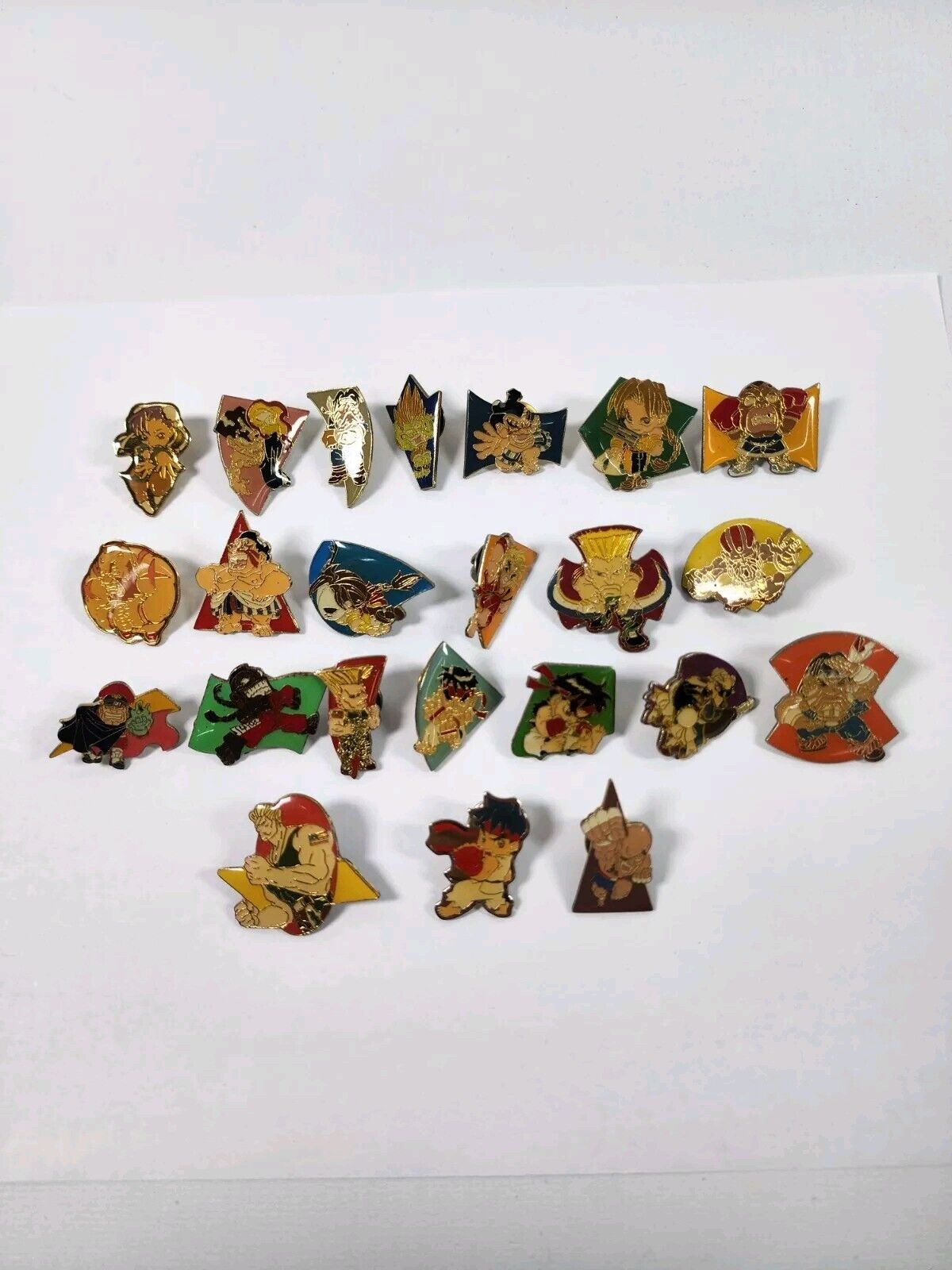 Street Fighter Vintage Enamel Pin Lot Of 23 Rare Video Game Collectible 1990s
