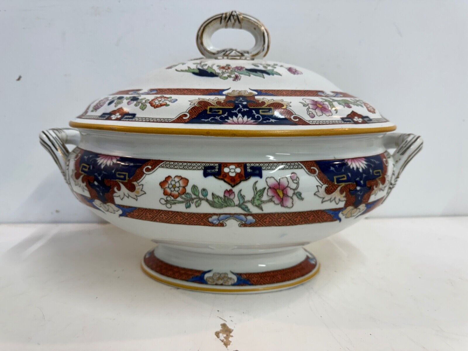 Vintage Minton Porcelain “Shah Japan” Imari Style Tureen Dish