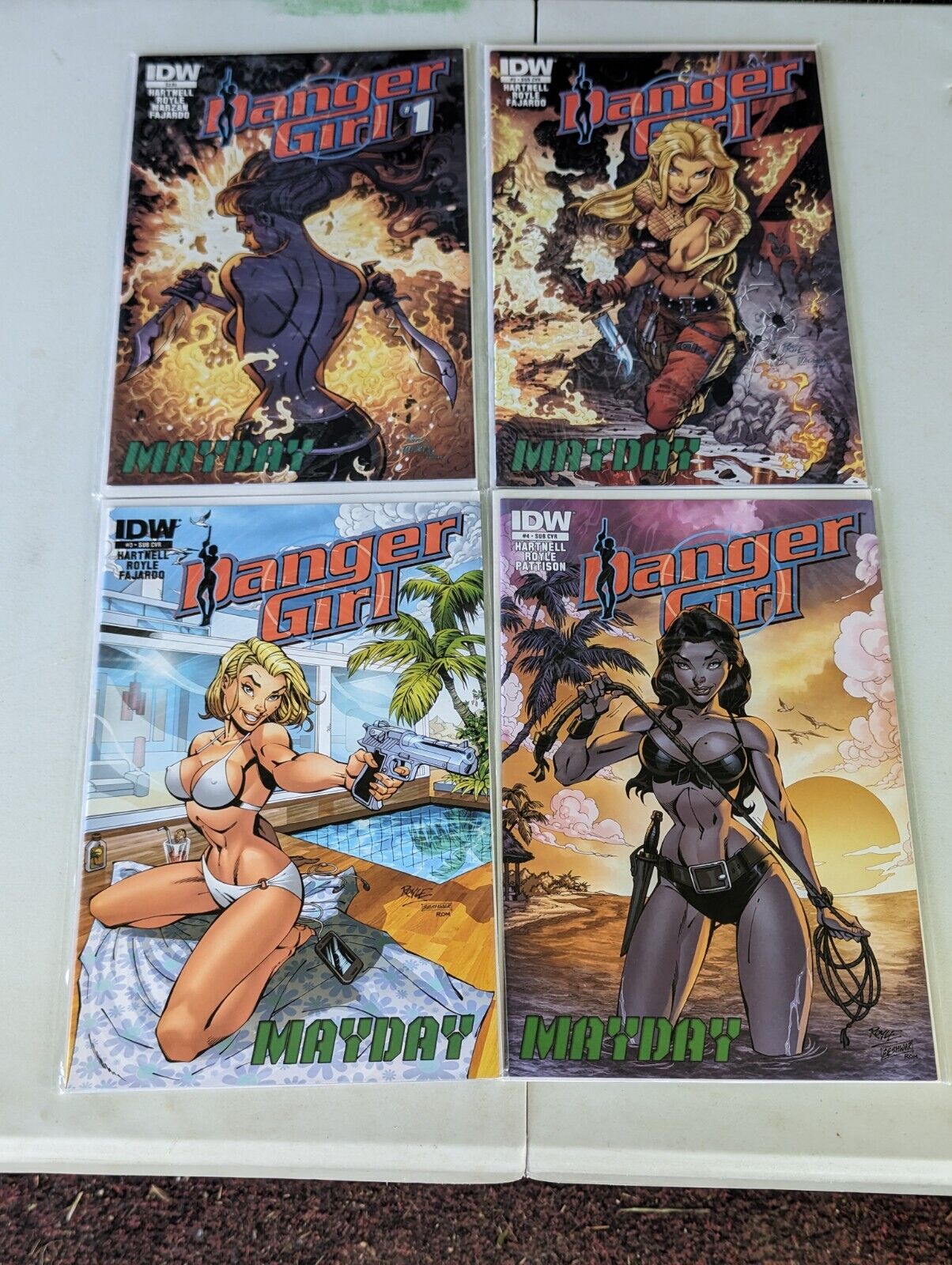 Danger Girl Mayday #1-4 Complete Run Sub Covers IDW Comics NM Clean Copies