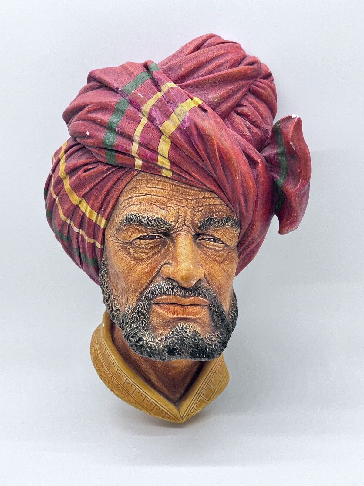 Vintage Bossons Abdhul the Arabian Chalkware Head 1950-60s Made In England