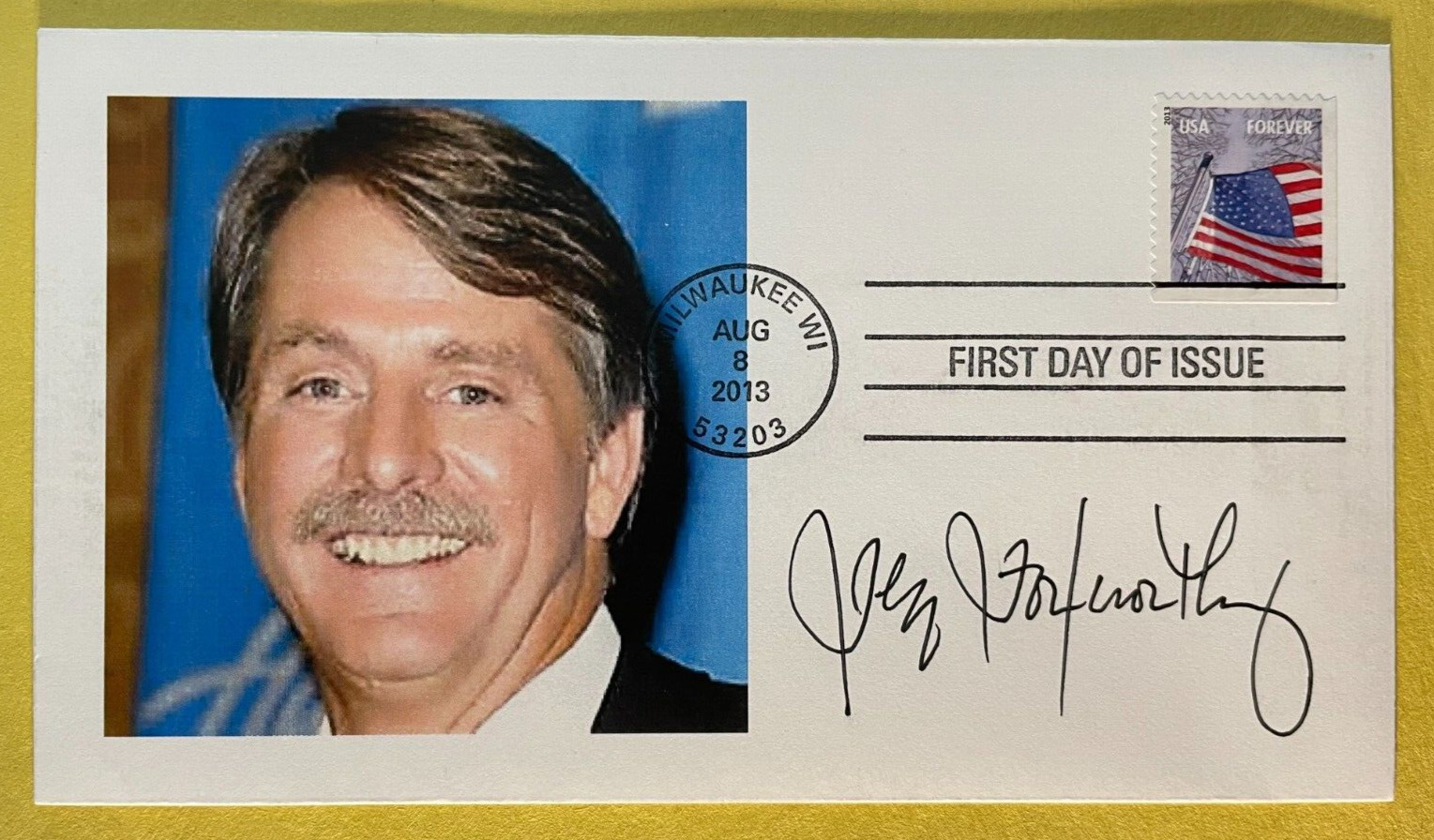 SIGNED JEFF FOXWORTHY FDC AUTOGRAPHED FIRST DAY COVER