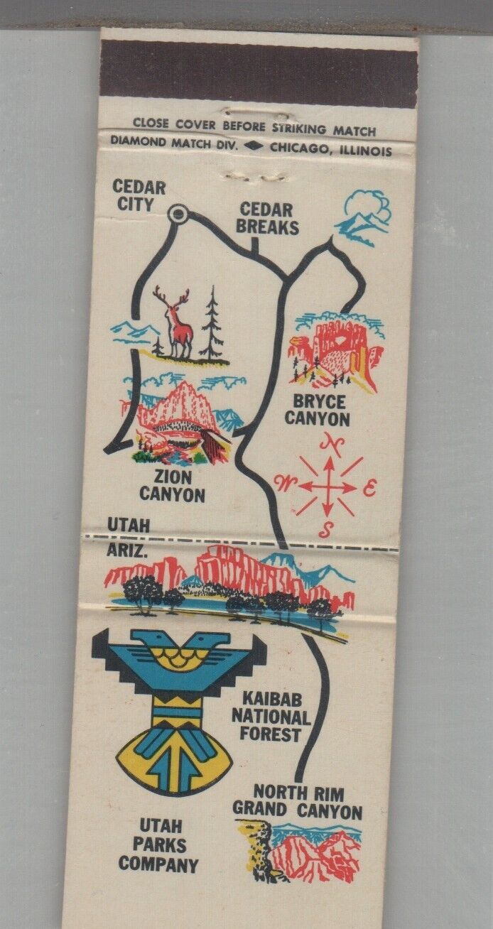 Matchbook Cover Kaibab National Forest Utah Parks Company
