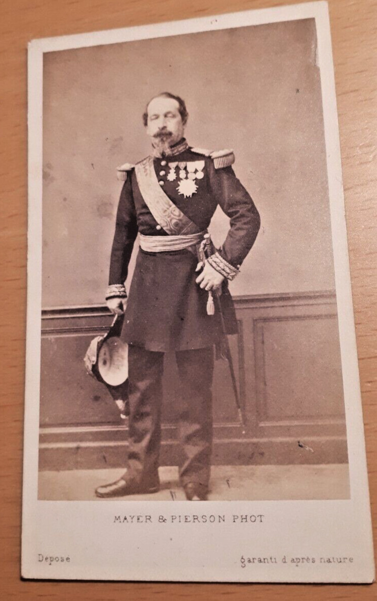 Pierre Petit, Napoleon III, vintage CDV photo CDV 6x10, Paris (kl 048)