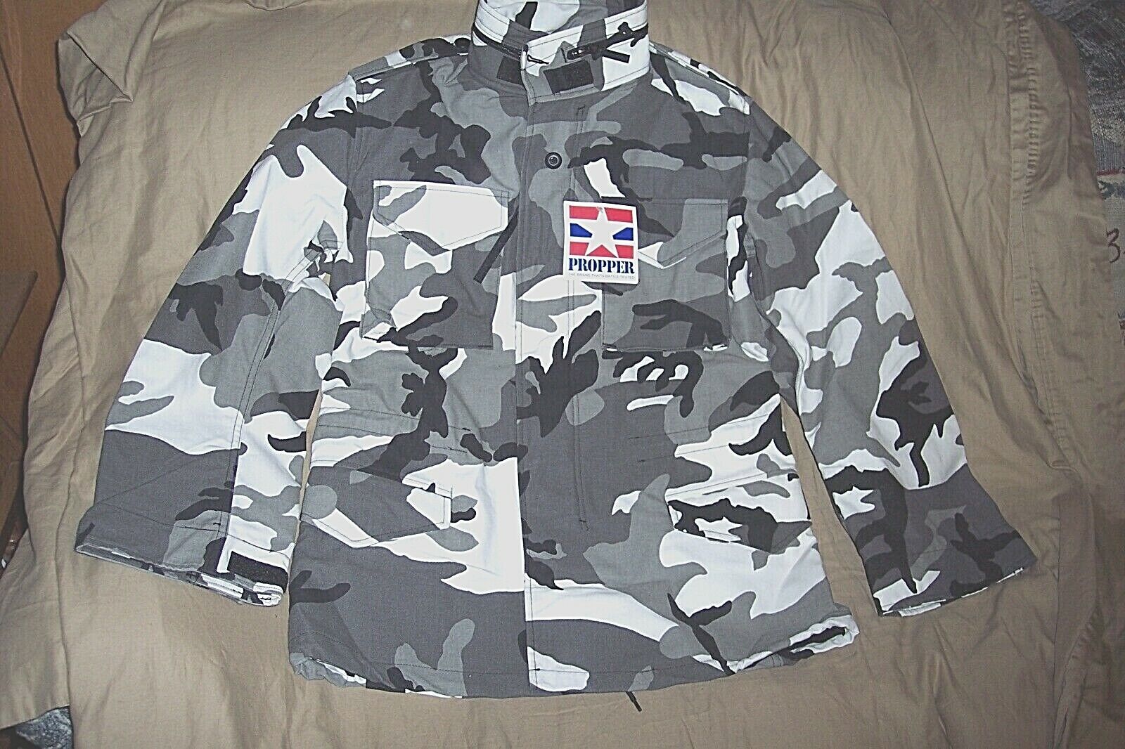 Large Army Bdu Jacket Snow Camo Jacket Urban Camo Cold Weather Coat M65 Jacket