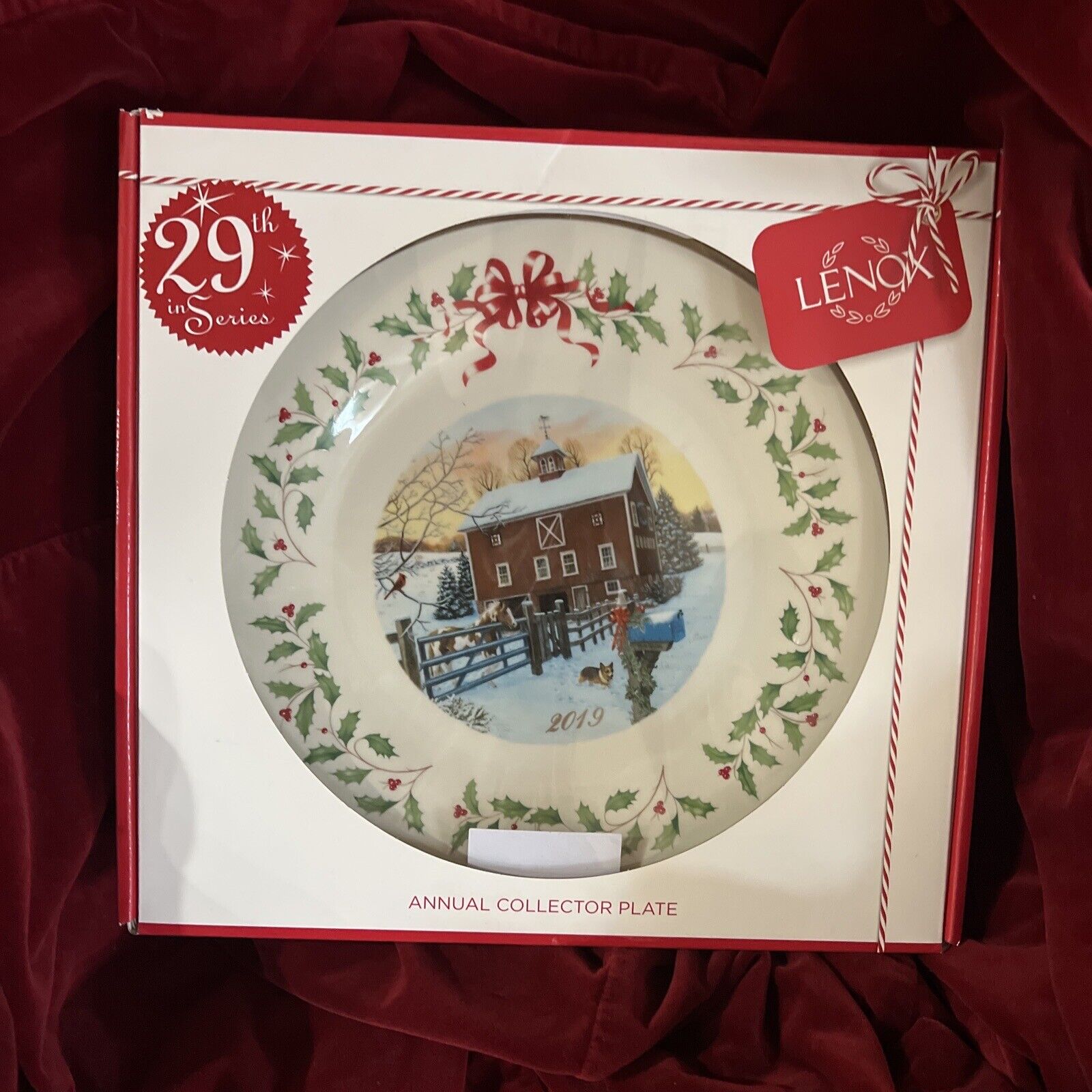 *NEW* Lenox 2019 Annual Holiday Collector Plate 24k Gold Accents Christmas Gift