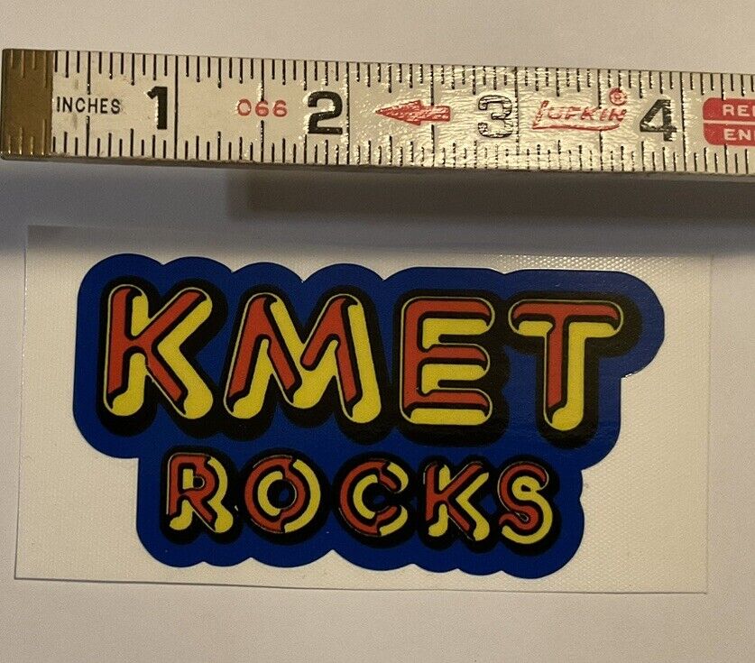 KMET RADIO STICKER Small-Old School Rock-N-Roll Memories
