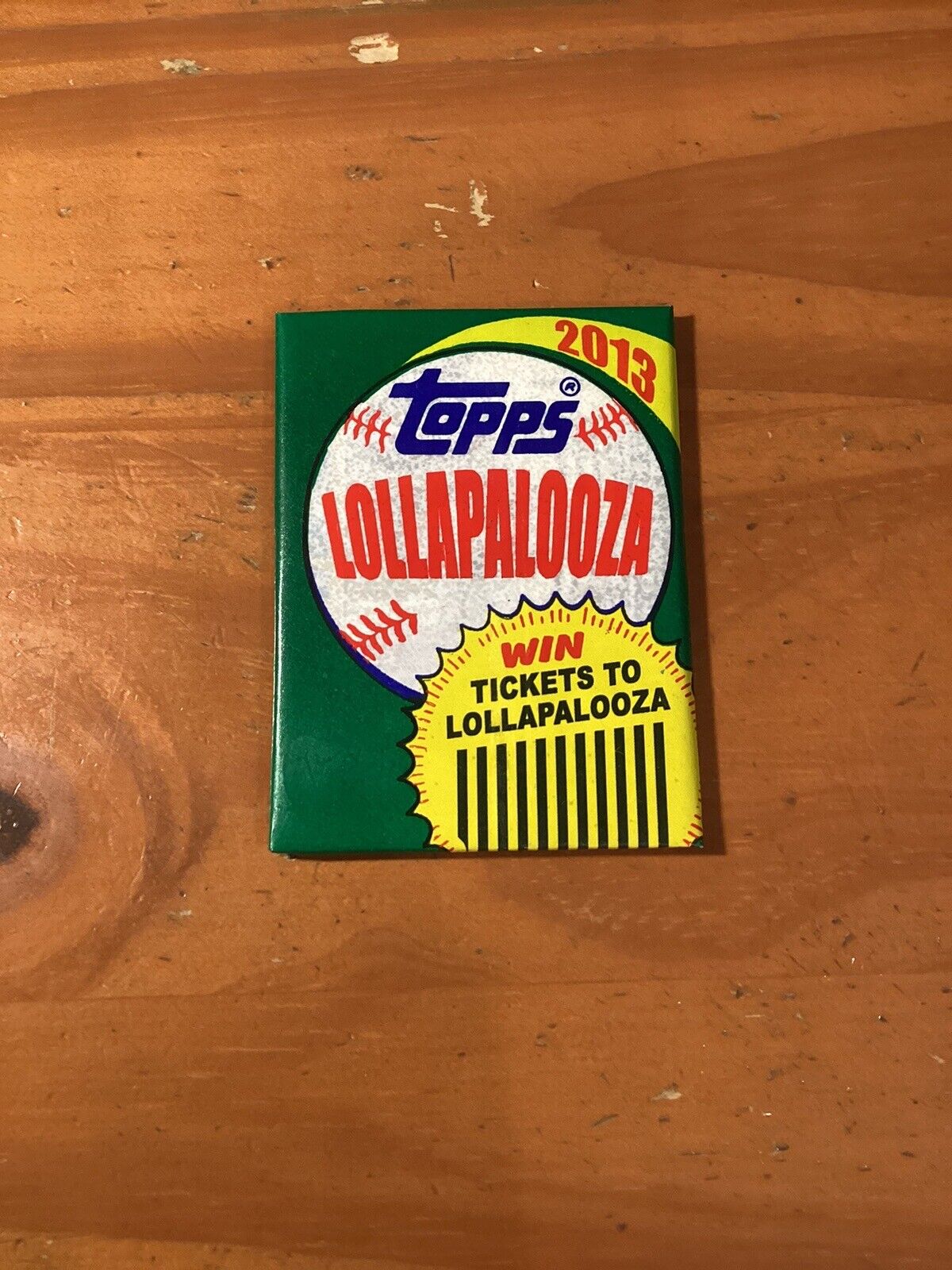 2013 Topps Lollapalooza Factory Sealed Friday Wax Pack Trading Cards Rare